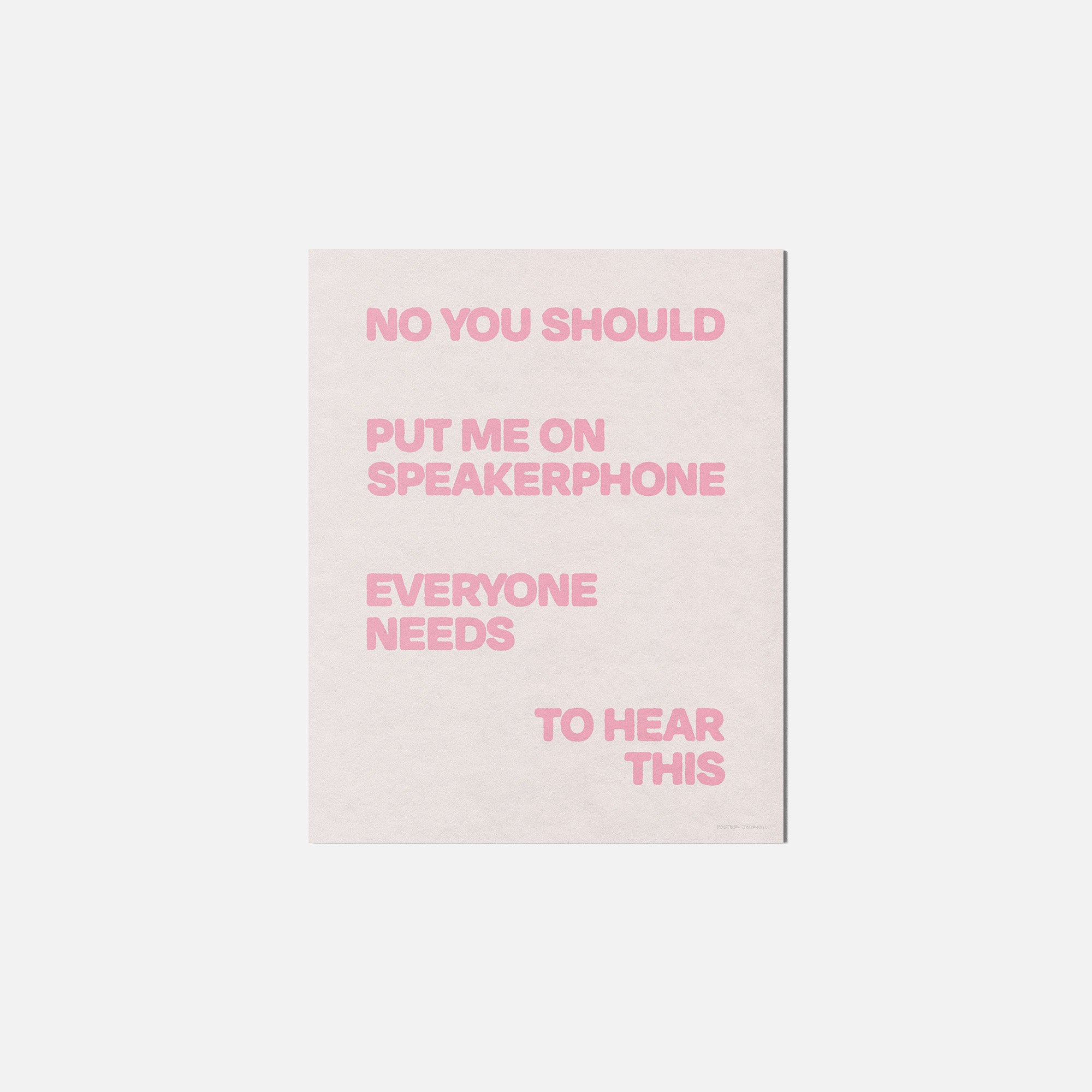 SPEAKERPHONE PRINT