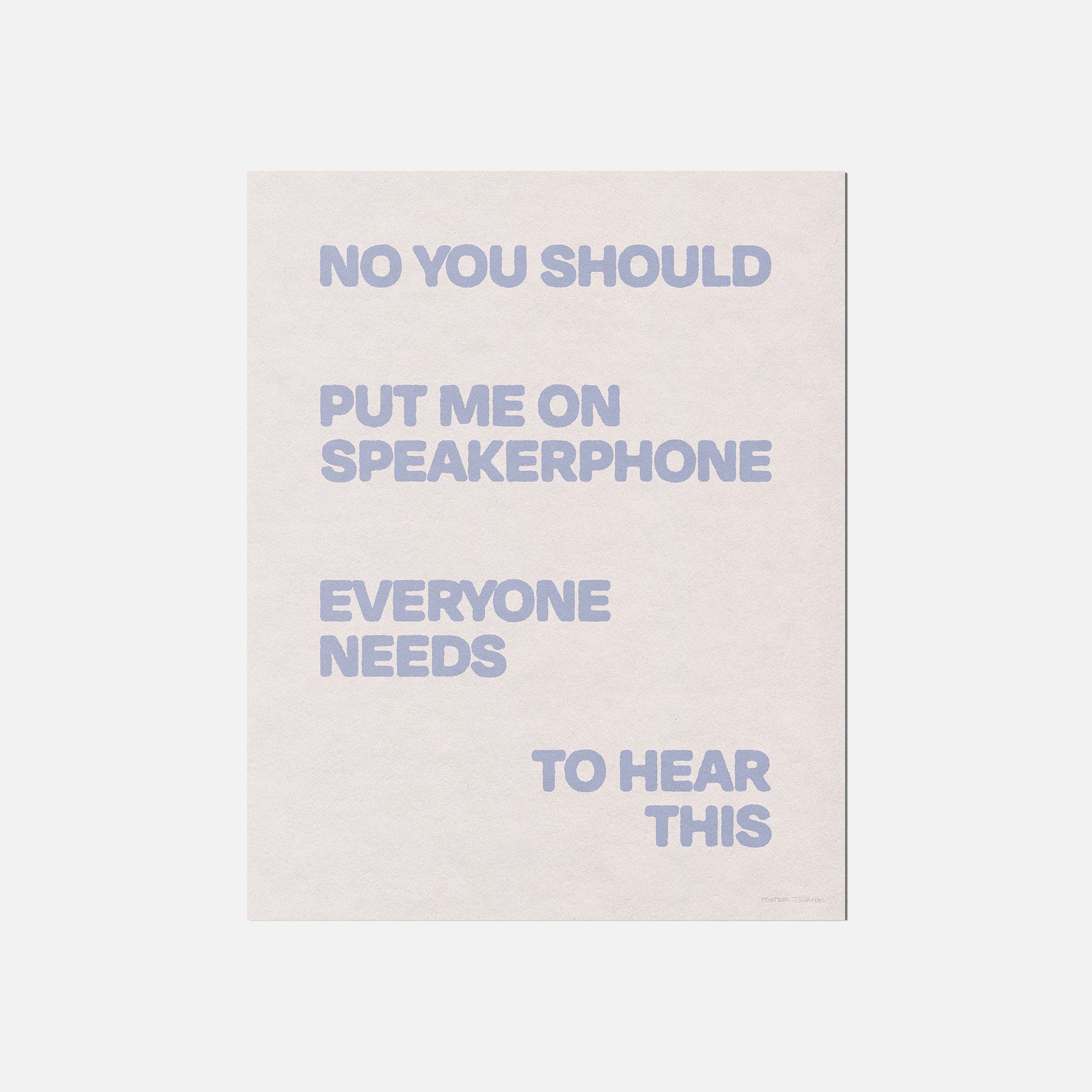 SPEAKERPHONE PRINT