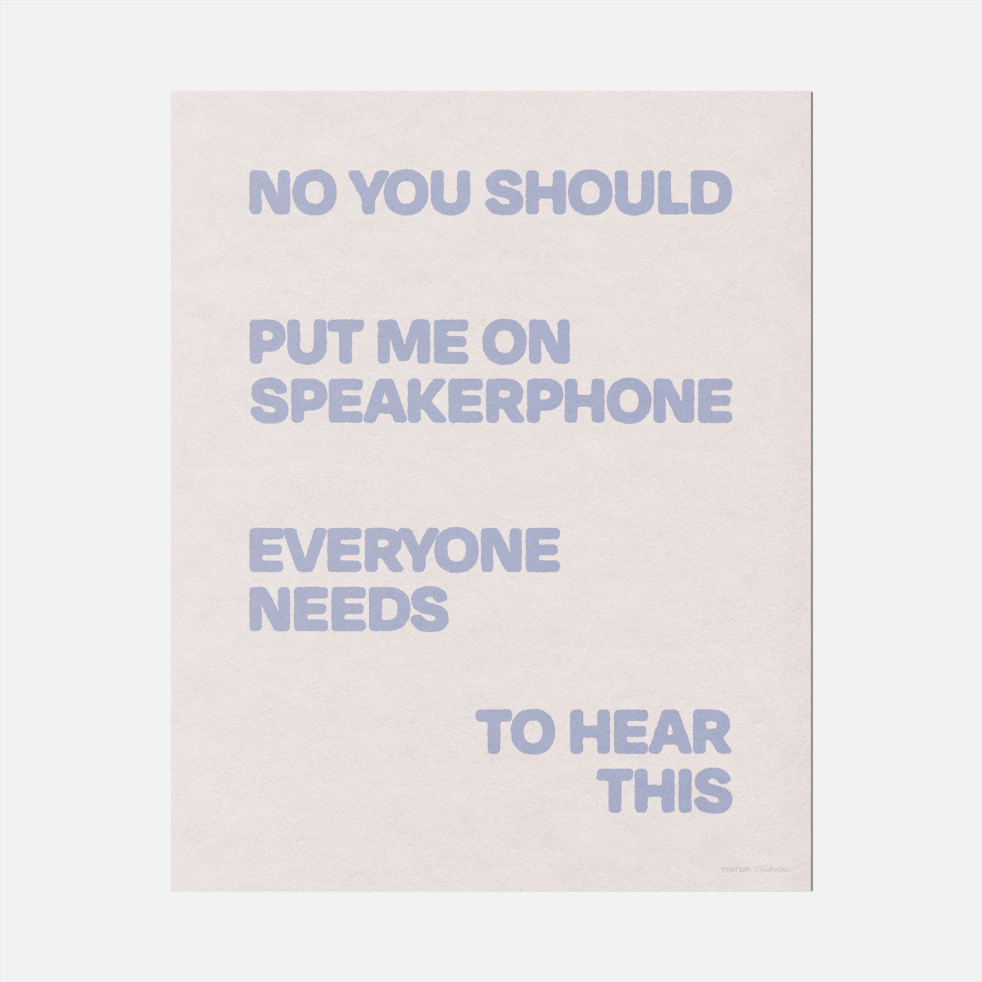 SPEAKERPHONE PRINT