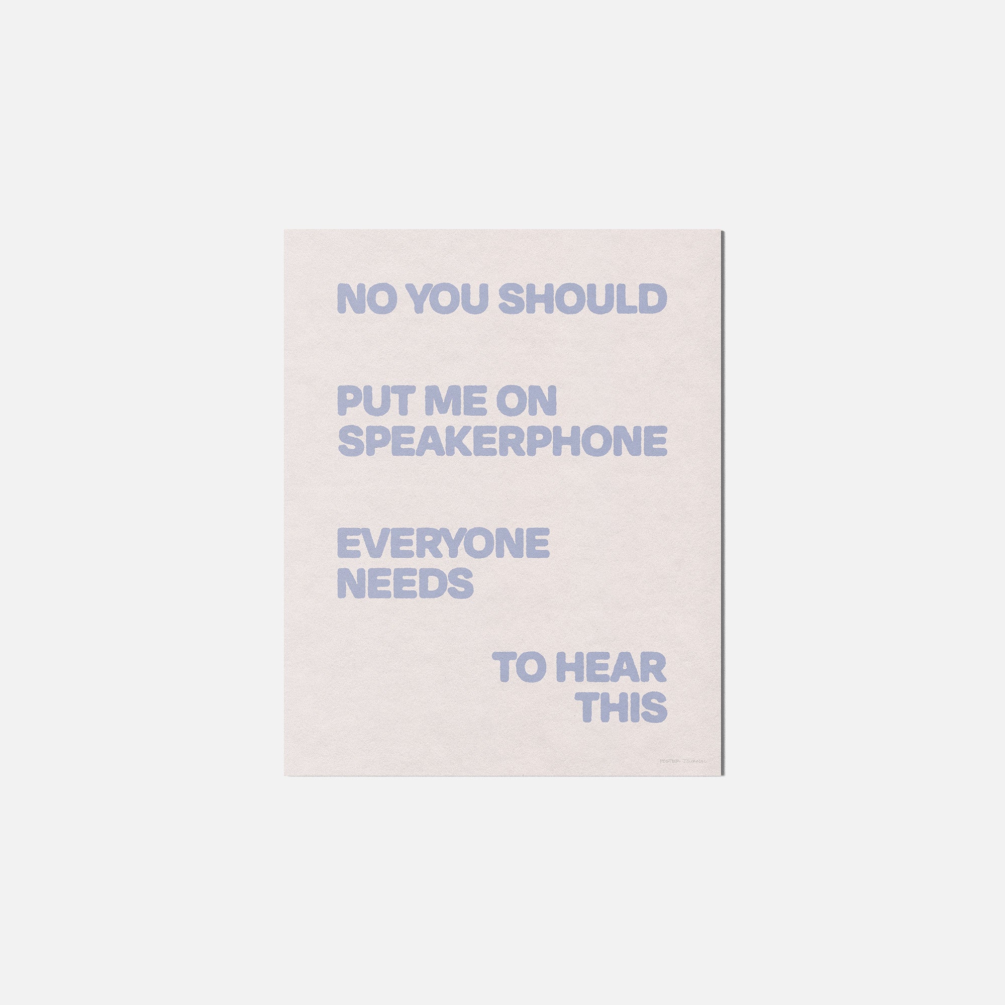 SPEAKERPHONE PRINT