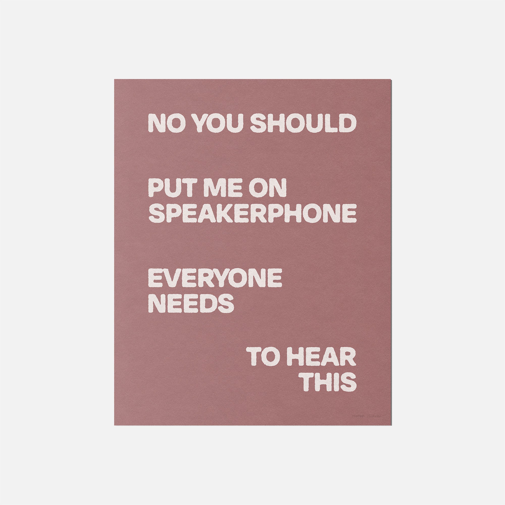 SPEAKERPHONE PRINT