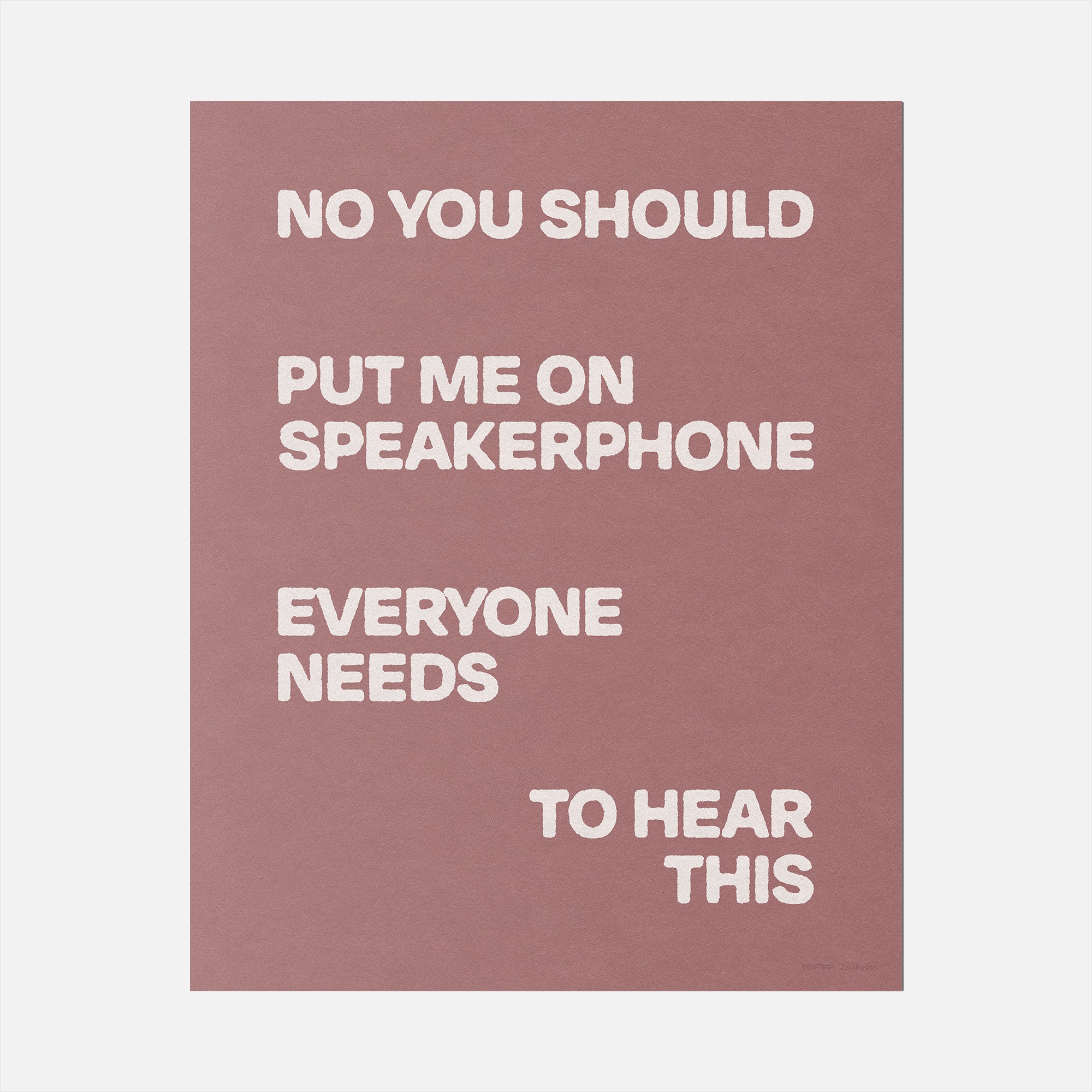 SPEAKERPHONE PRINT