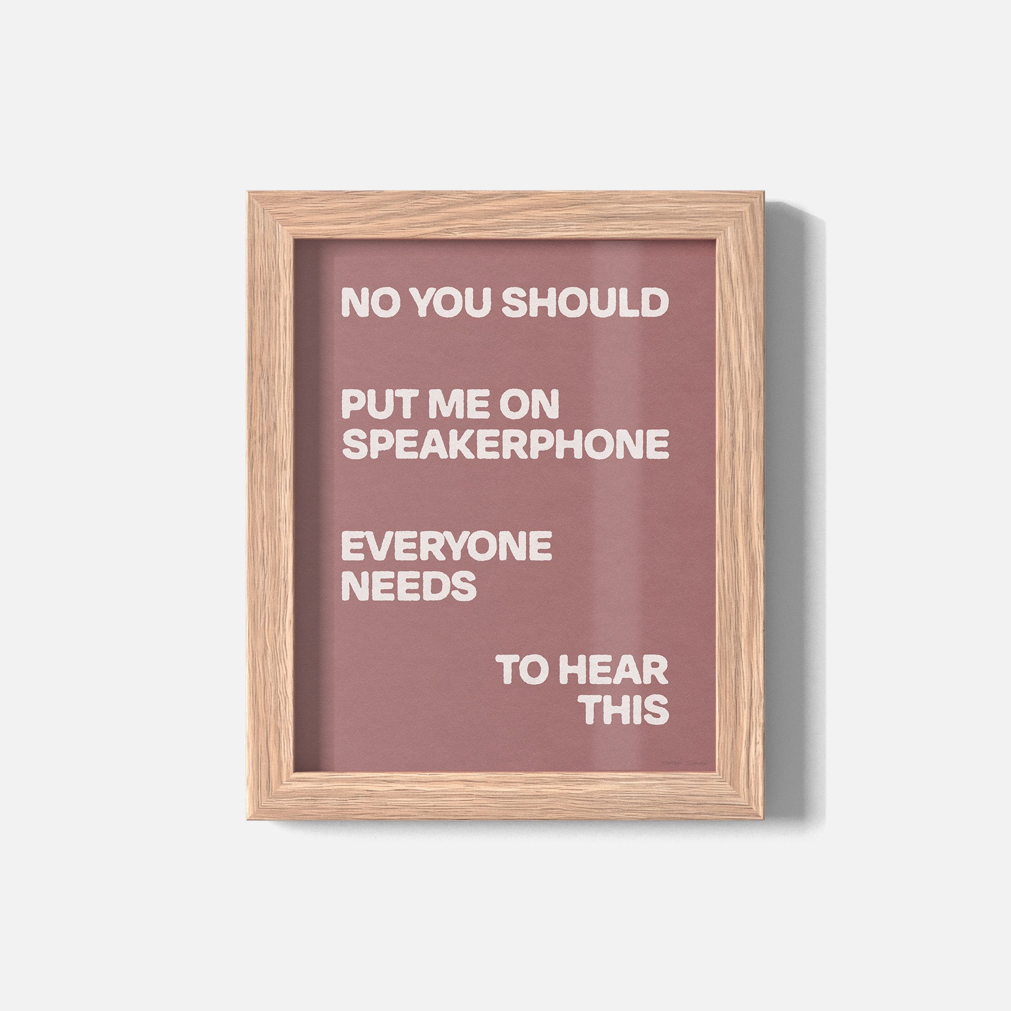 SPEAKERPHONE PRINT
