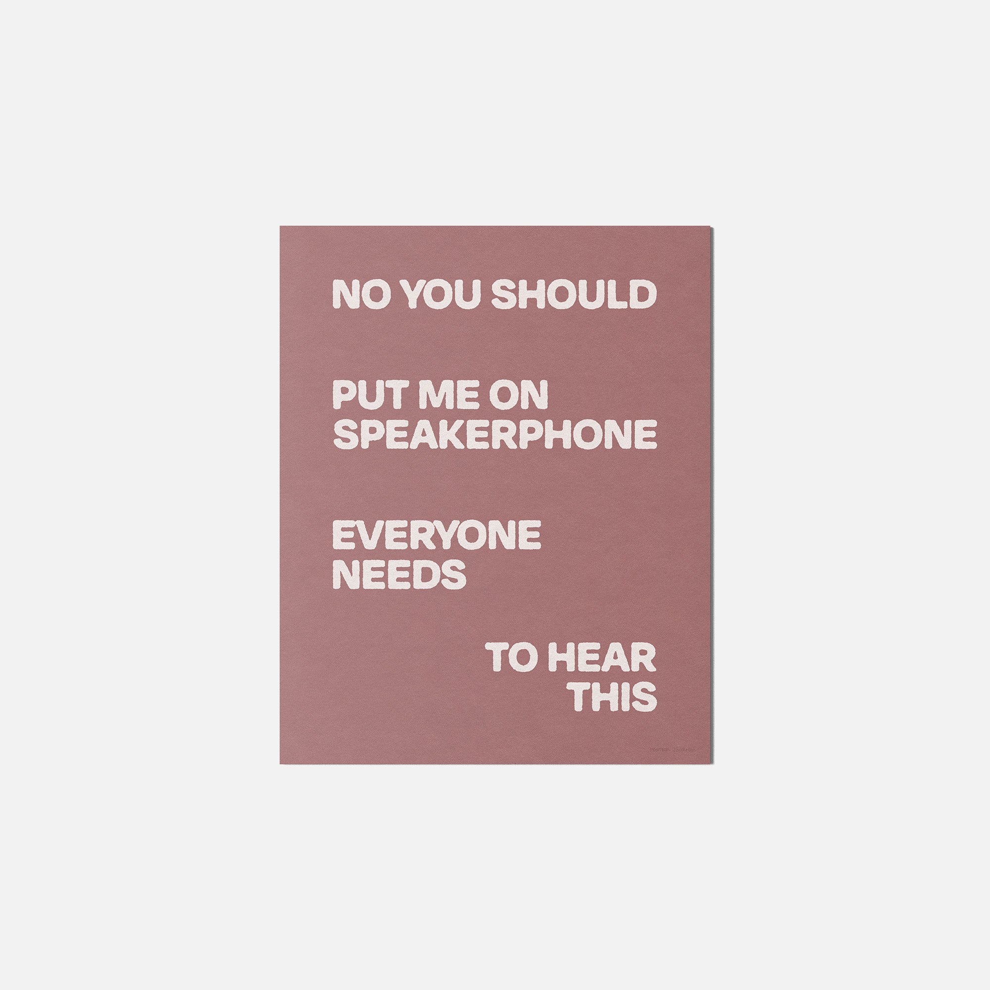 SPEAKERPHONE PRINT