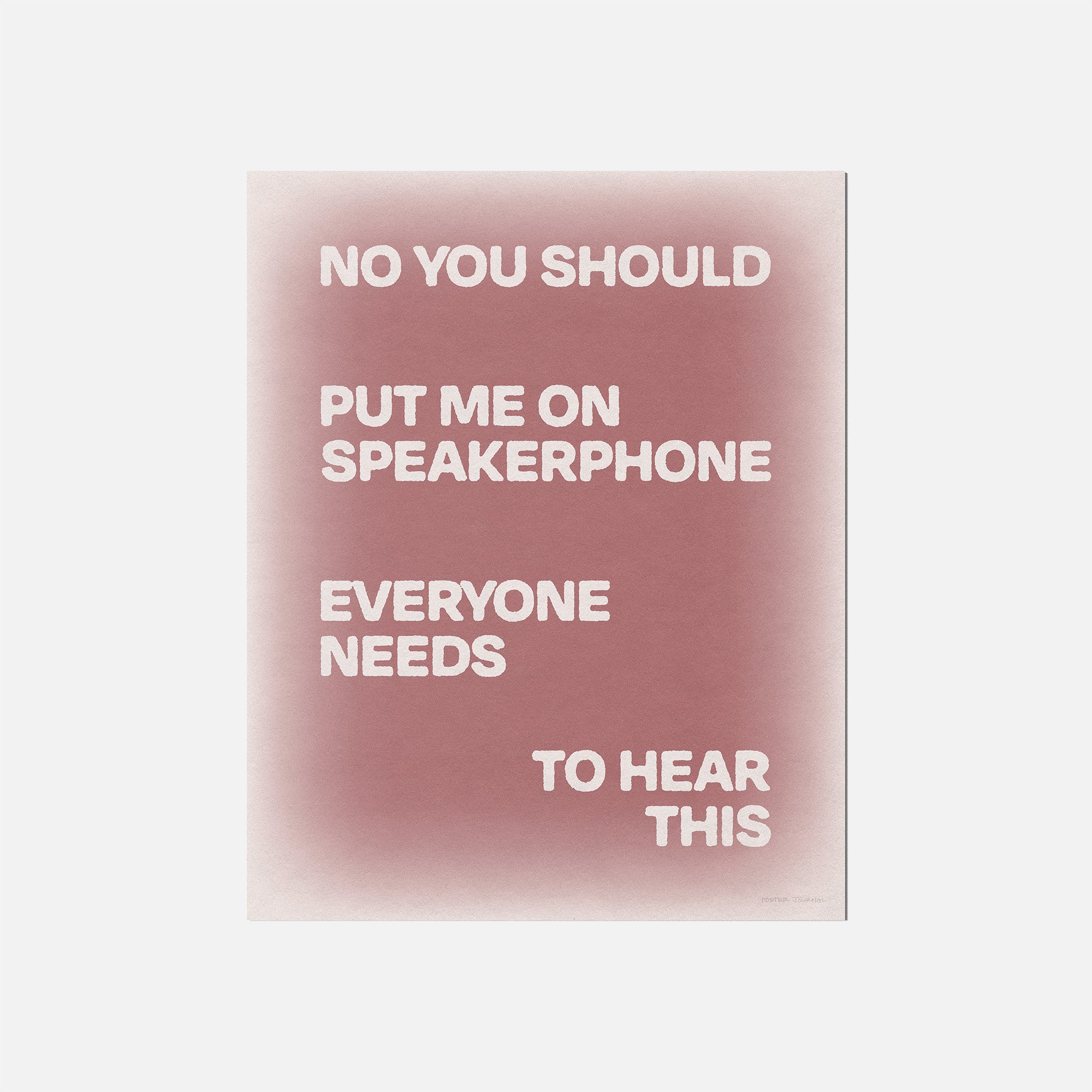 SPEAKERPHONE PRINT