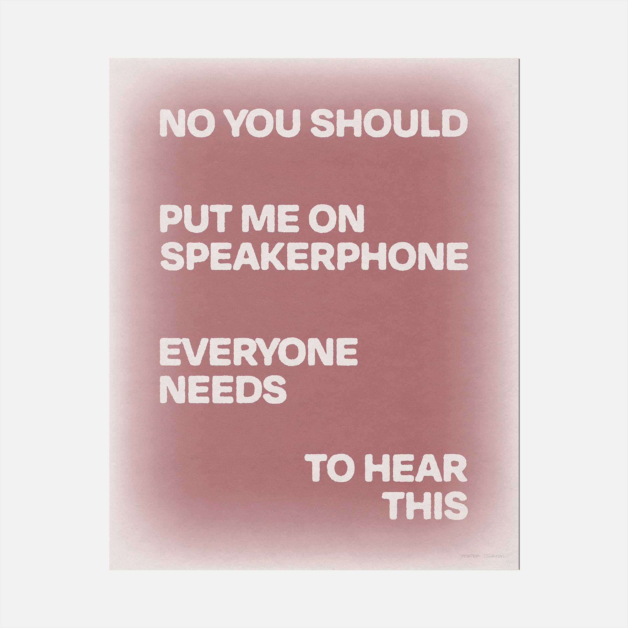 SPEAKERPHONE PRINT
