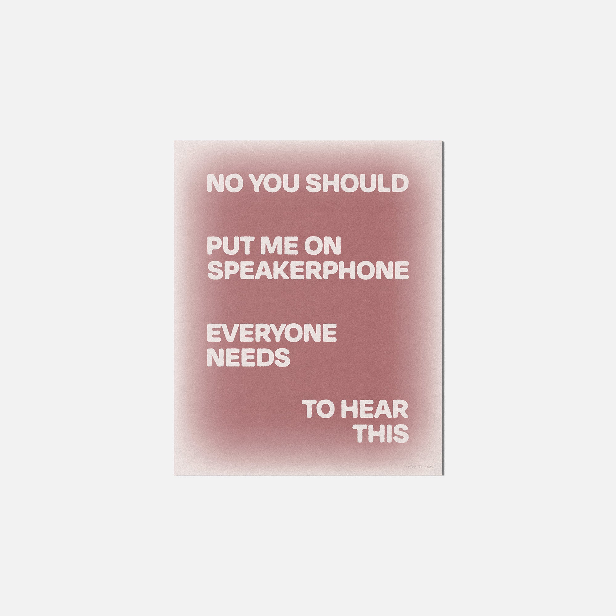 SPEAKERPHONE PRINT