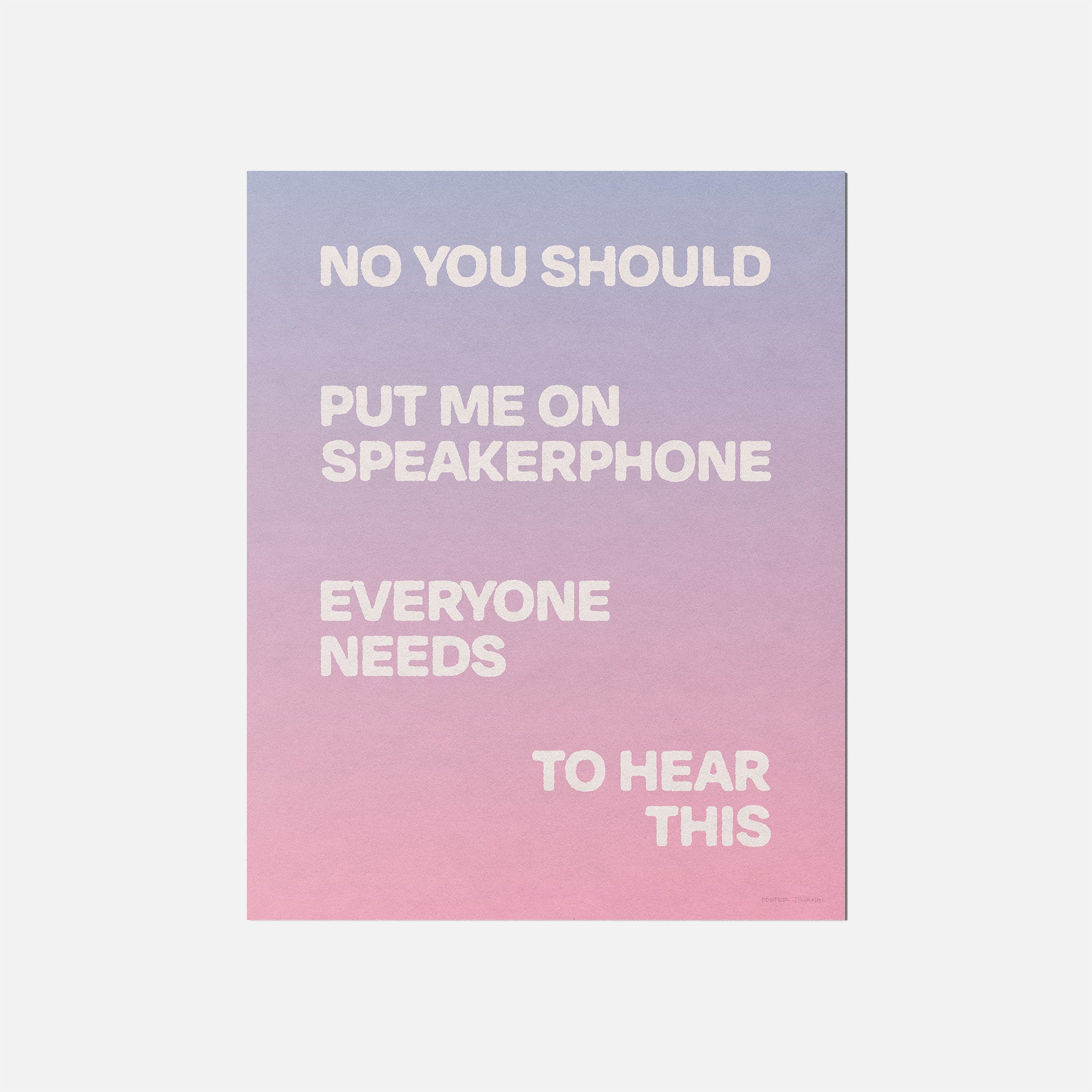 SPEAKERPHONE PRINT
