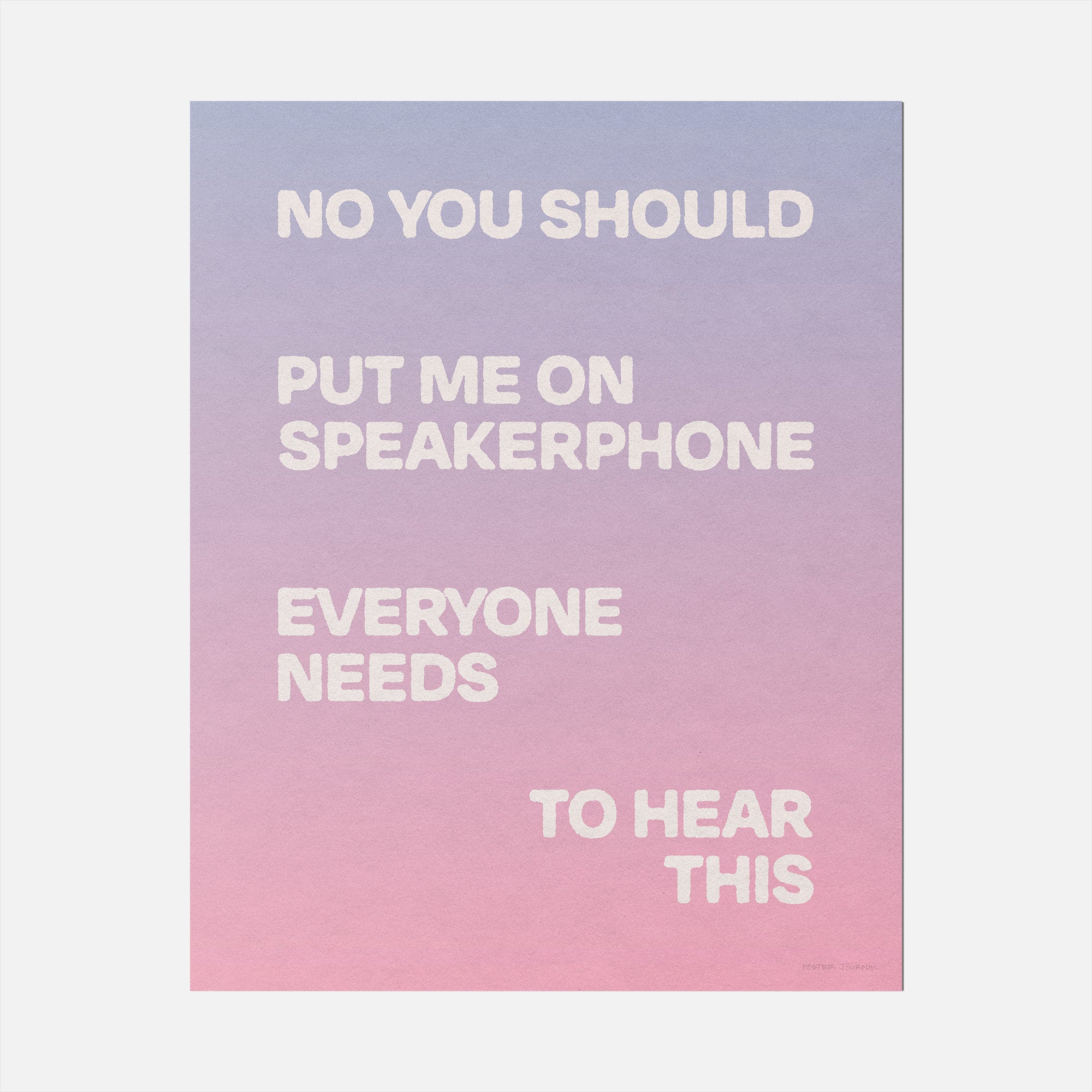 SPEAKERPHONE PRINT