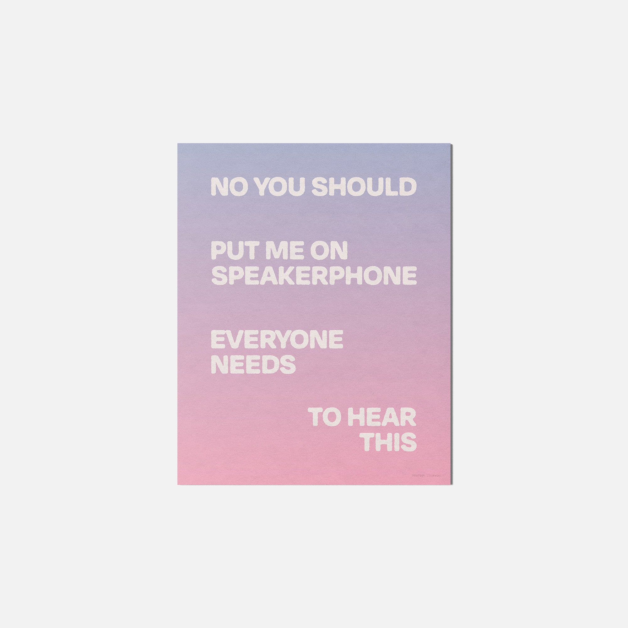 SPEAKERPHONE PRINT