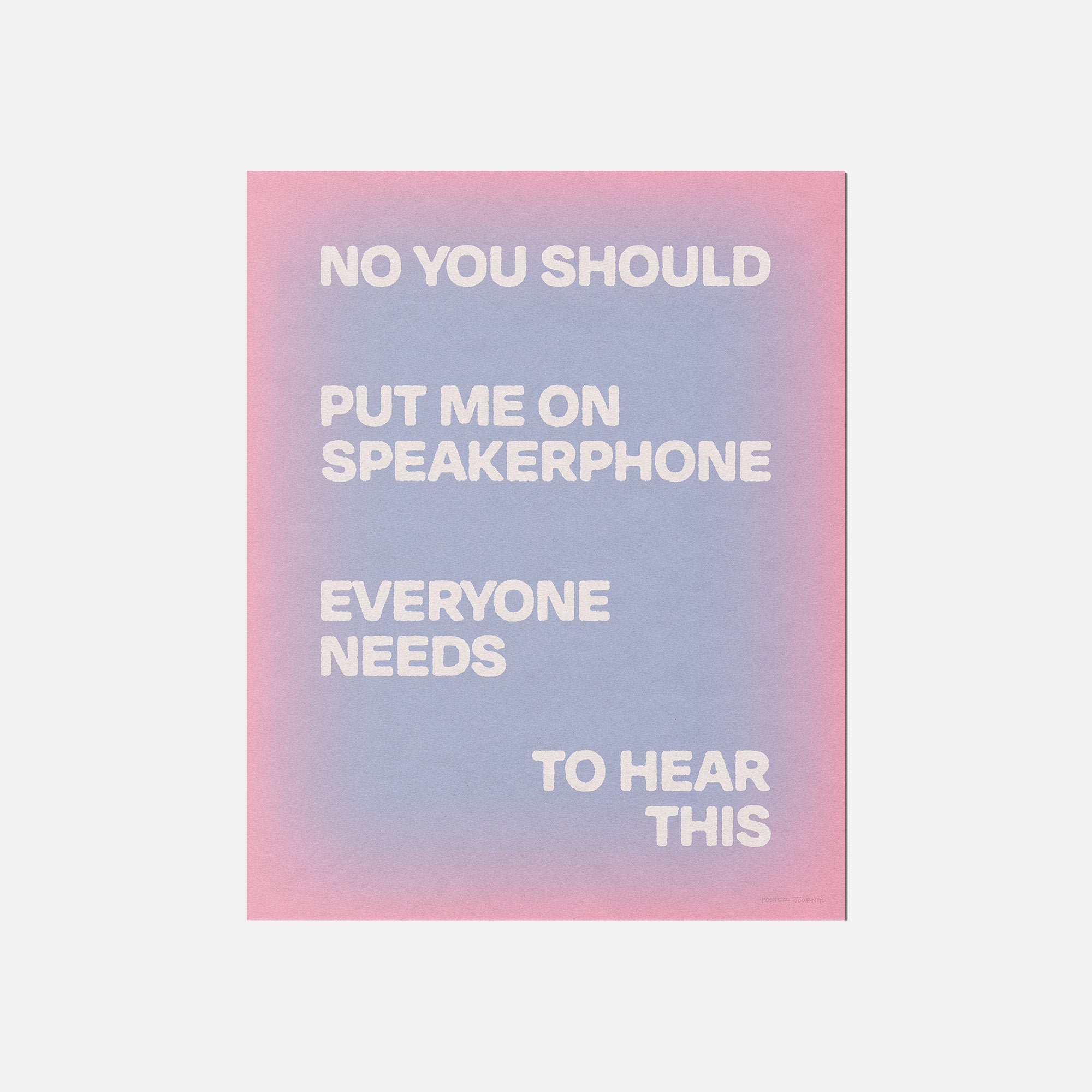 SPEAKERPHONE PRINT