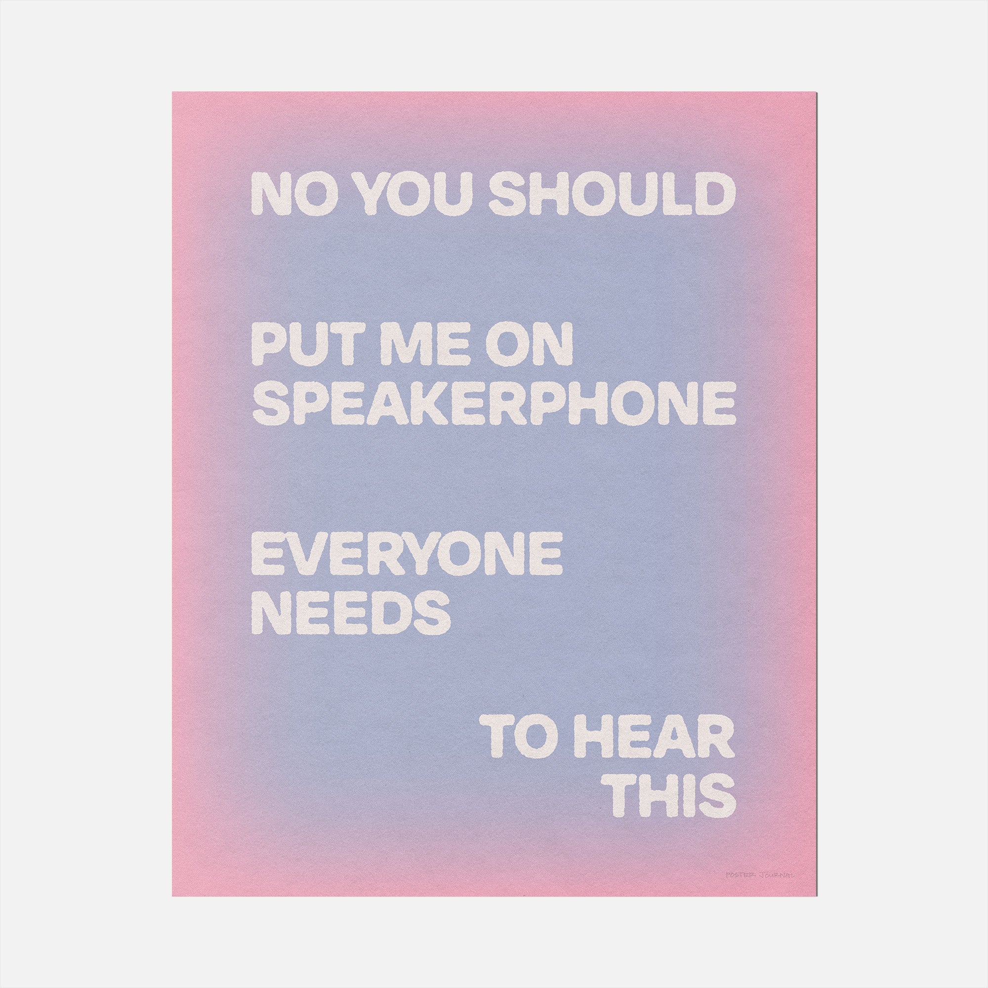 SPEAKERPHONE PRINT