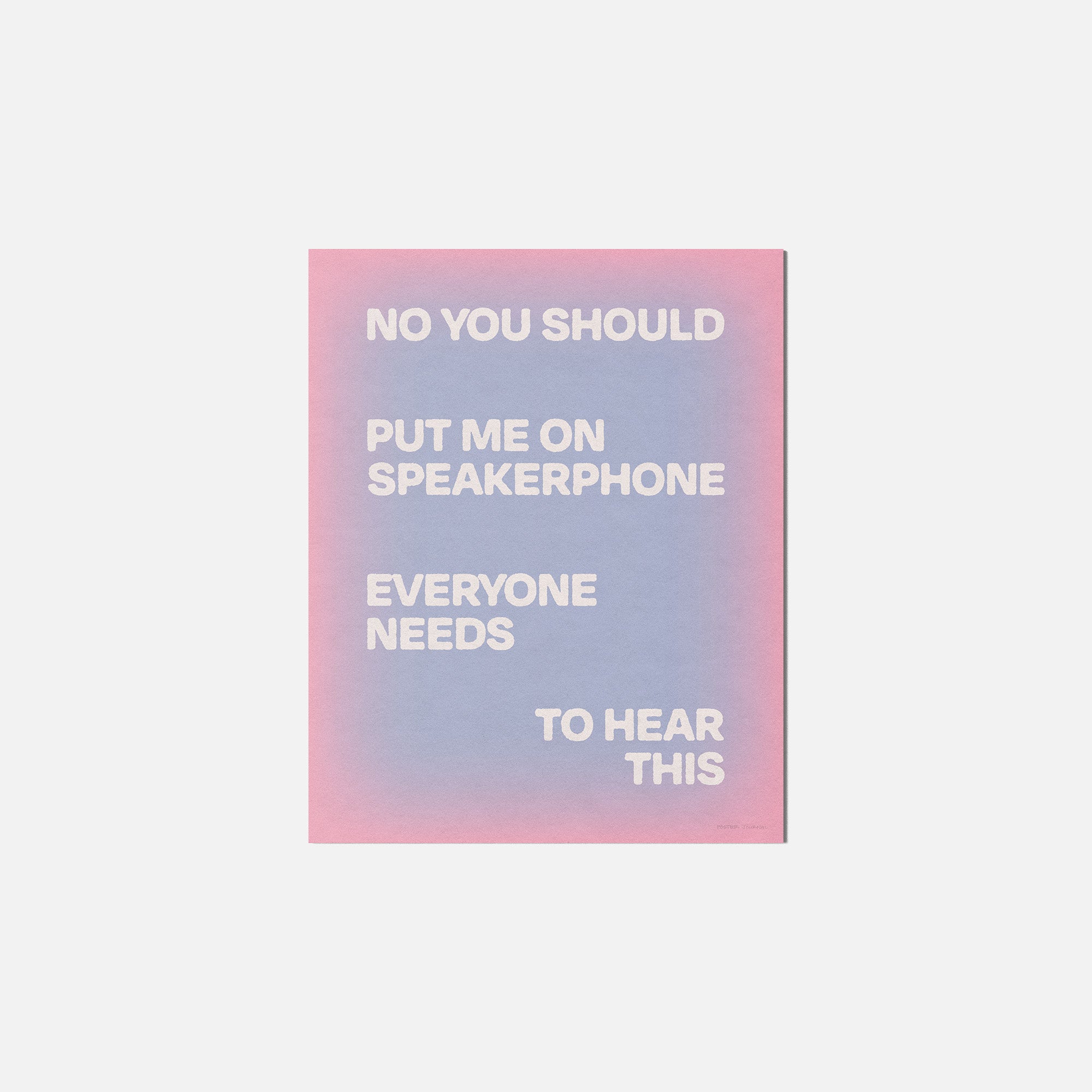 SPEAKERPHONE PRINT