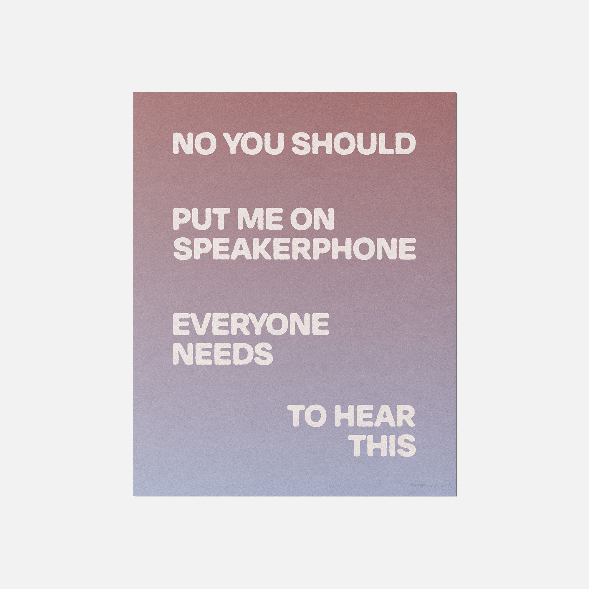 SPEAKERPHONE PRINT