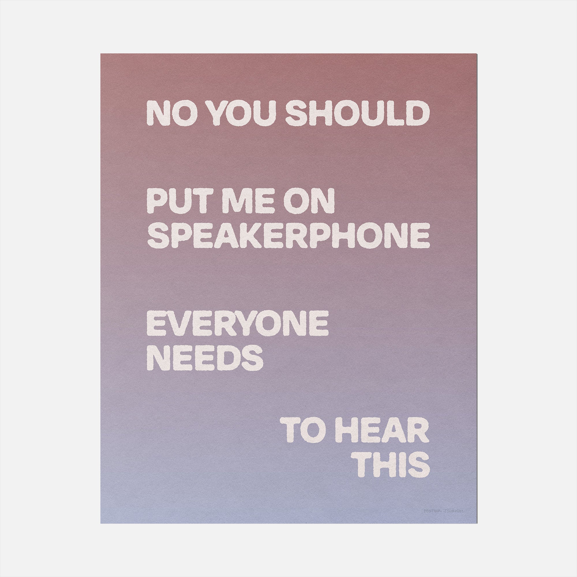 SPEAKERPHONE PRINT