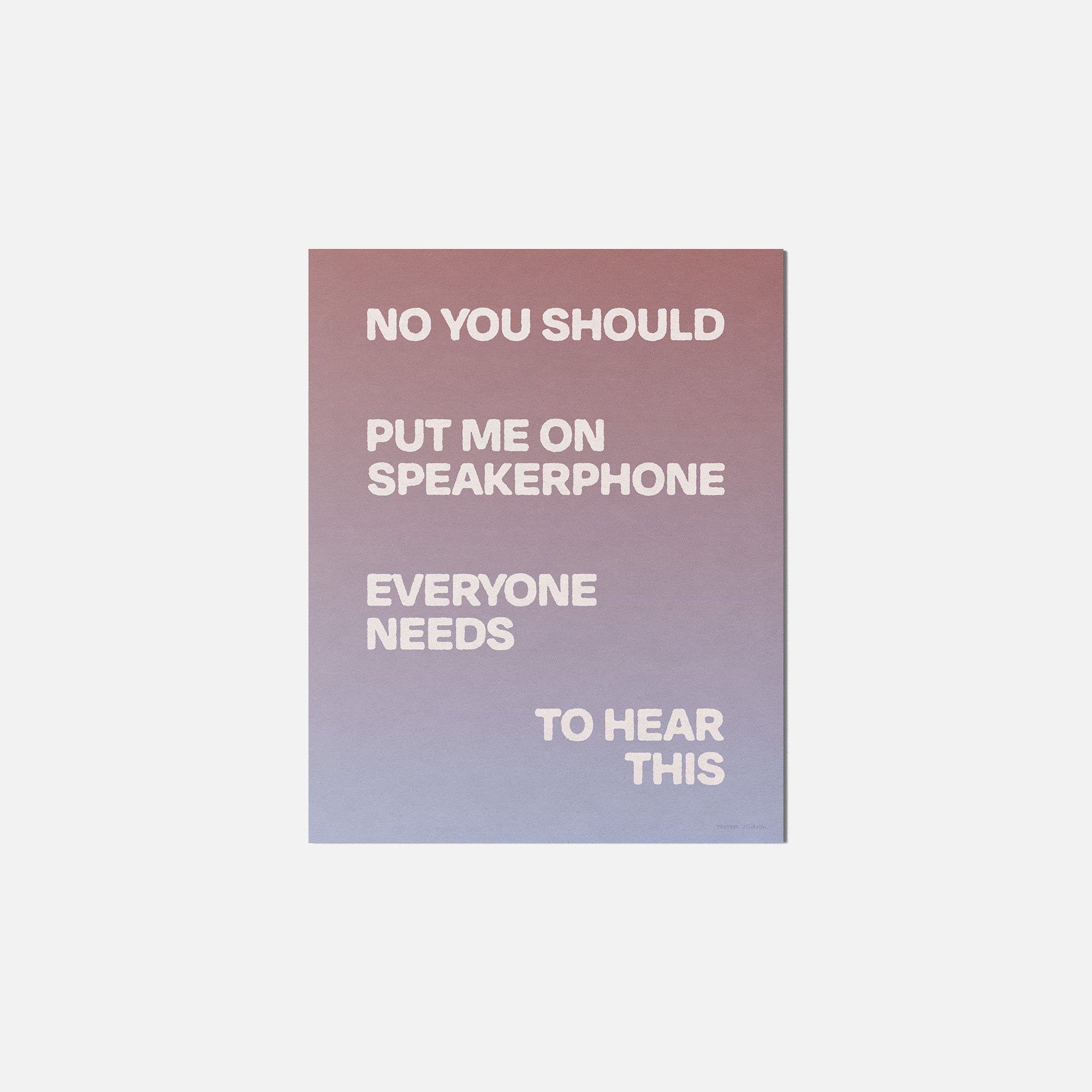 SPEAKERPHONE PRINT