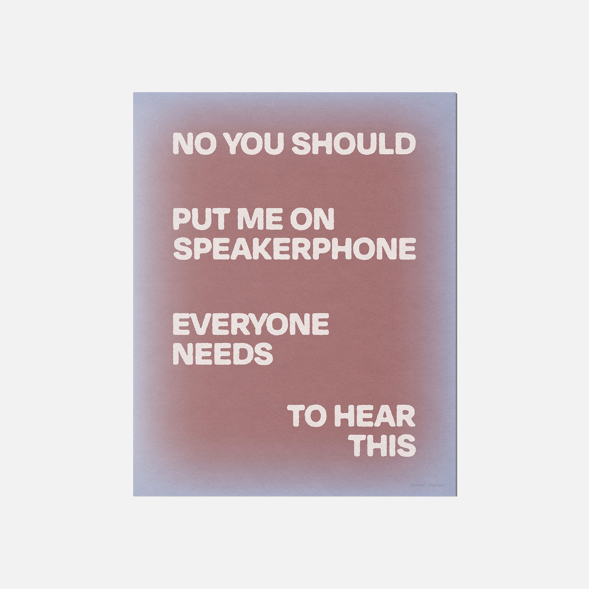 SPEAKERPHONE PRINT