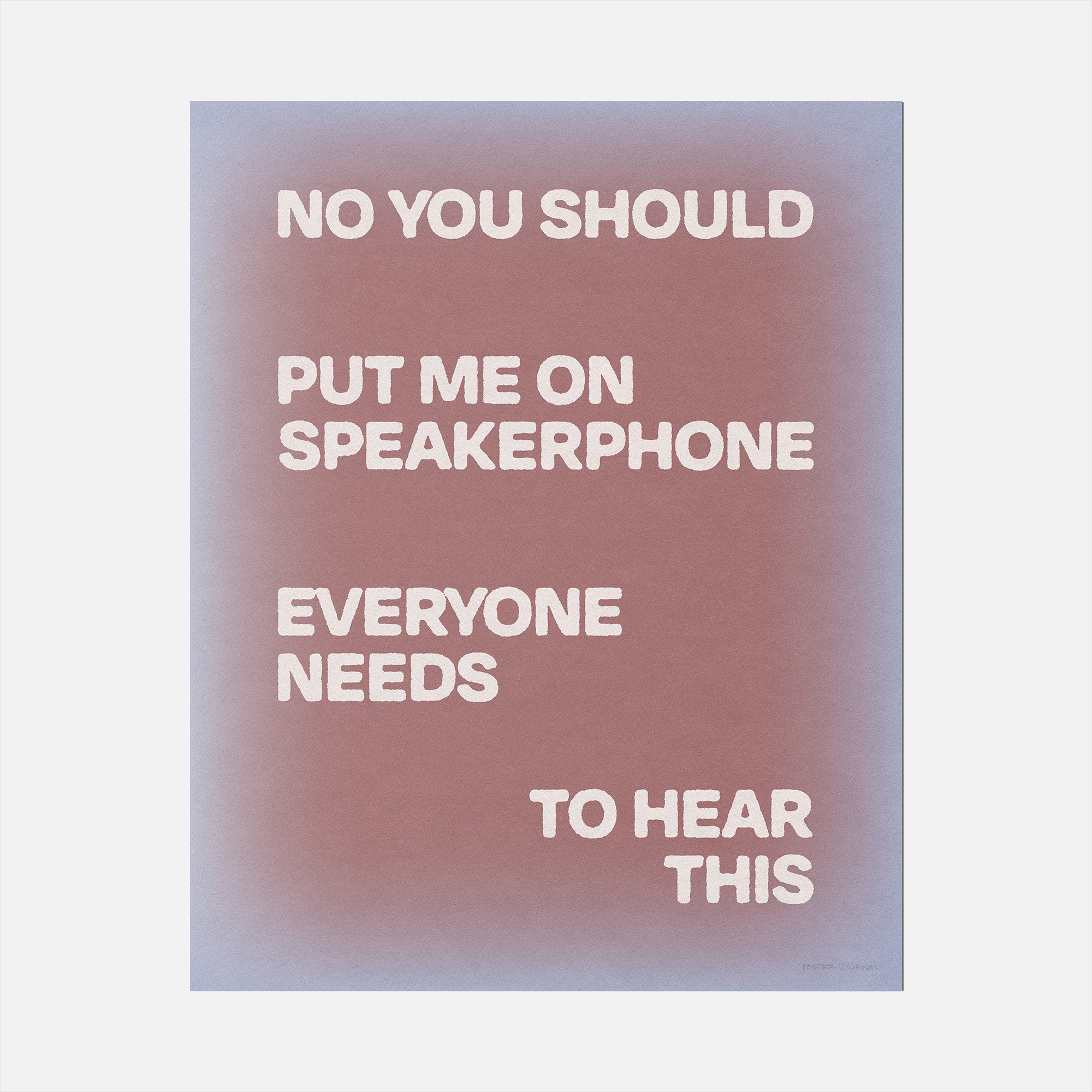 SPEAKERPHONE PRINT