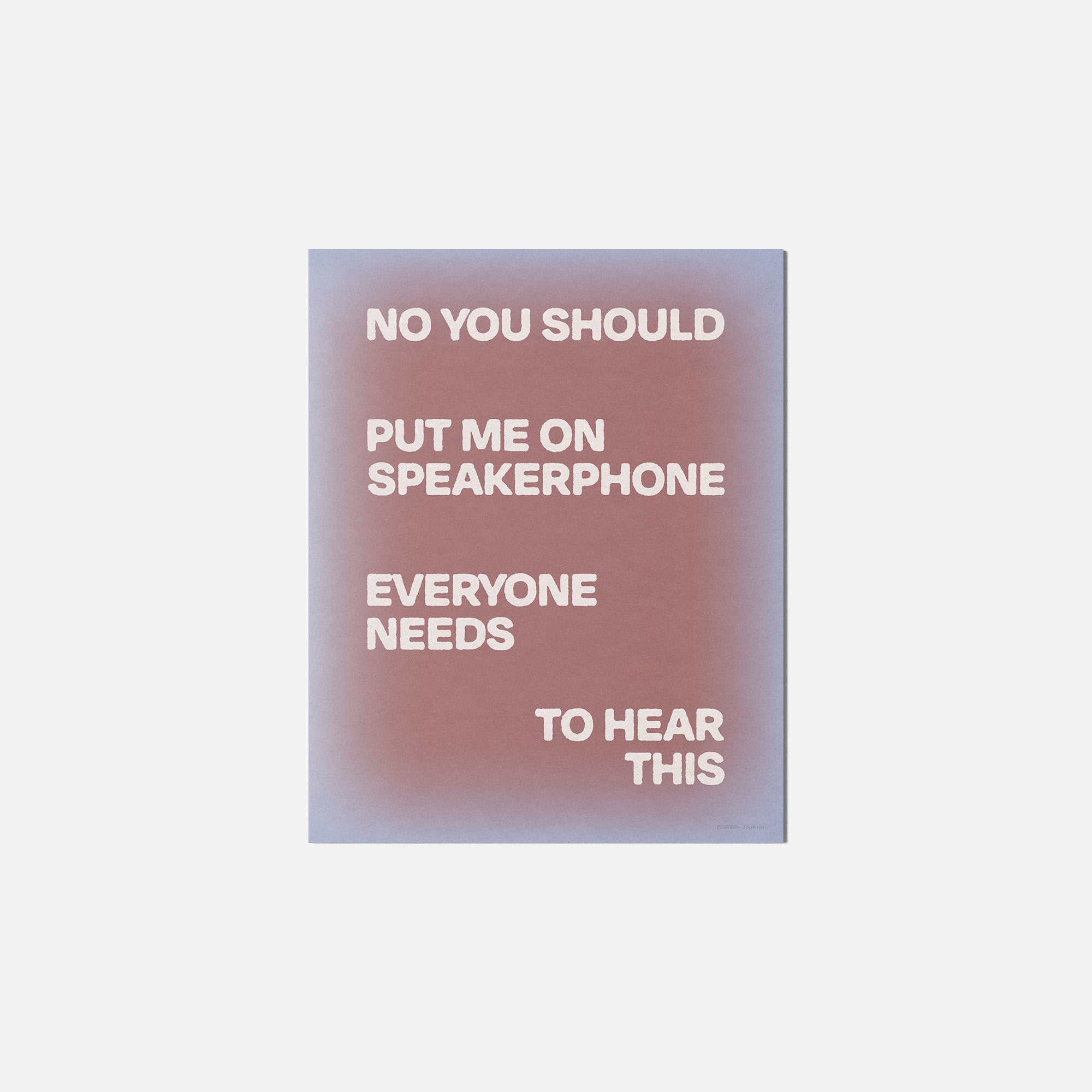 SPEAKERPHONE PRINT