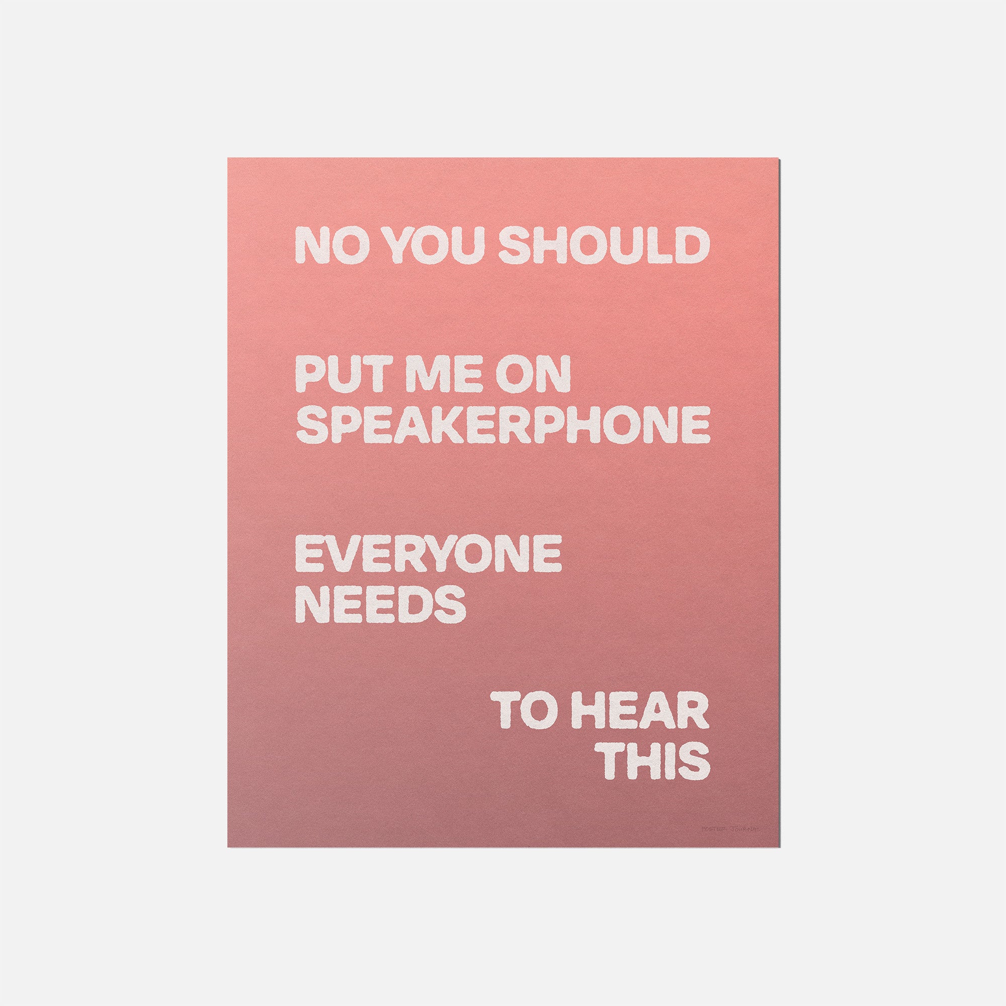 SPEAKERPHONE PRINT