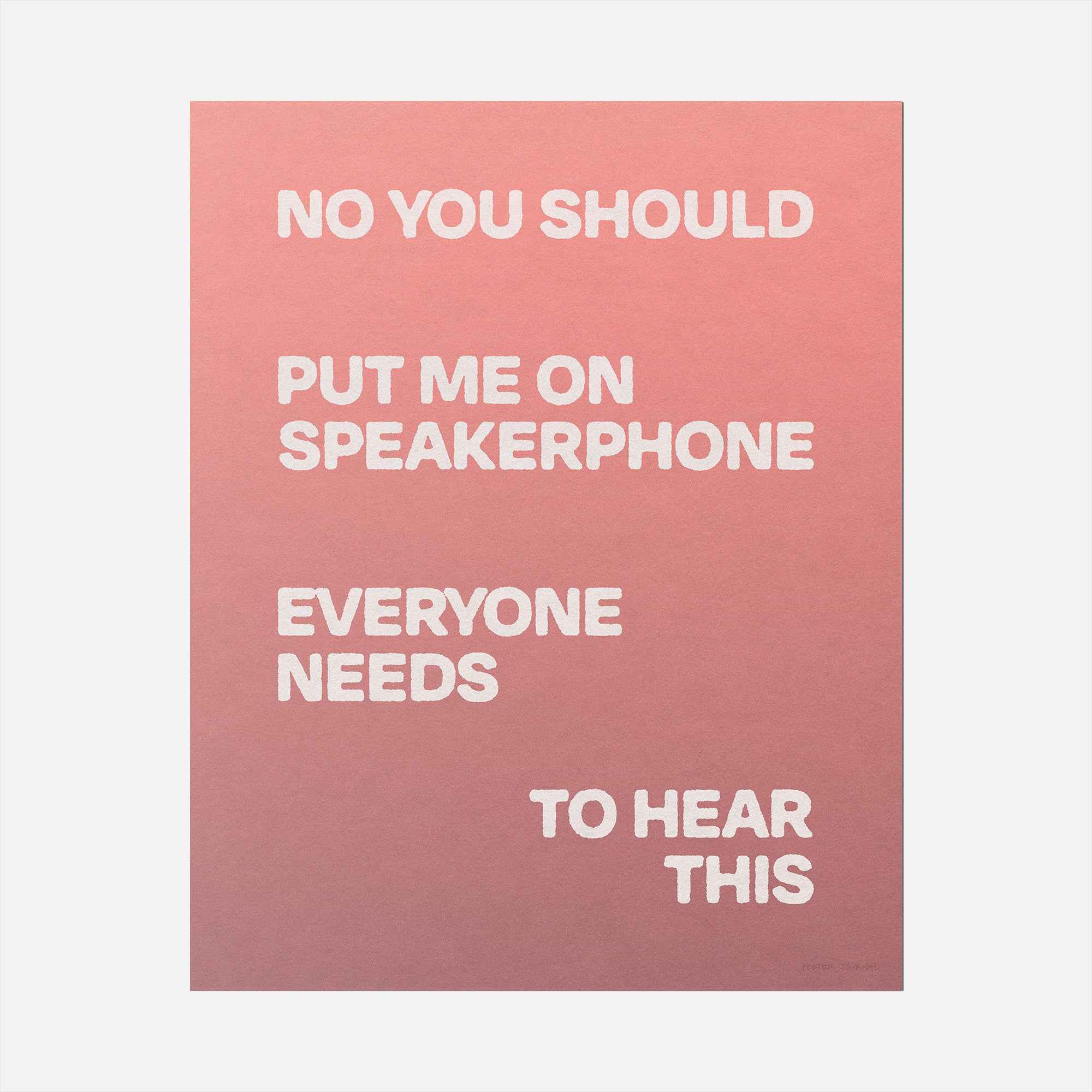 SPEAKERPHONE PRINT