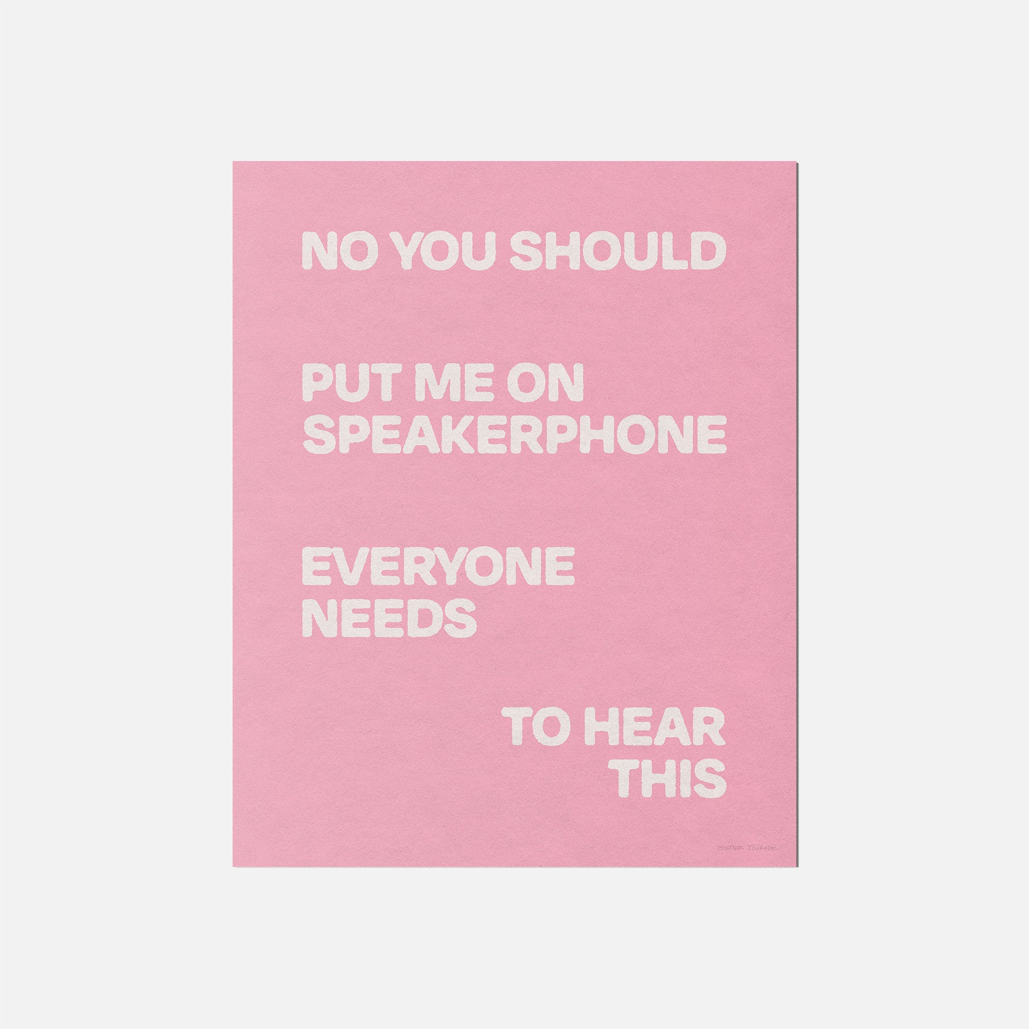 SPEAKERPHONE PRINT