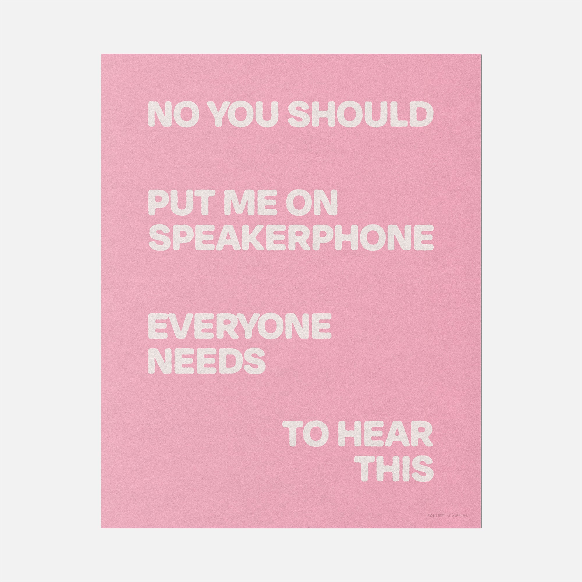 SPEAKERPHONE PRINT