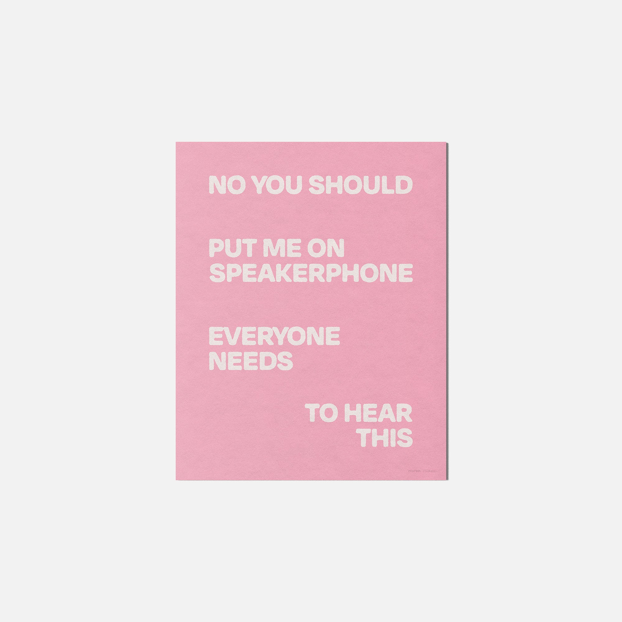 SPEAKERPHONE PRINT