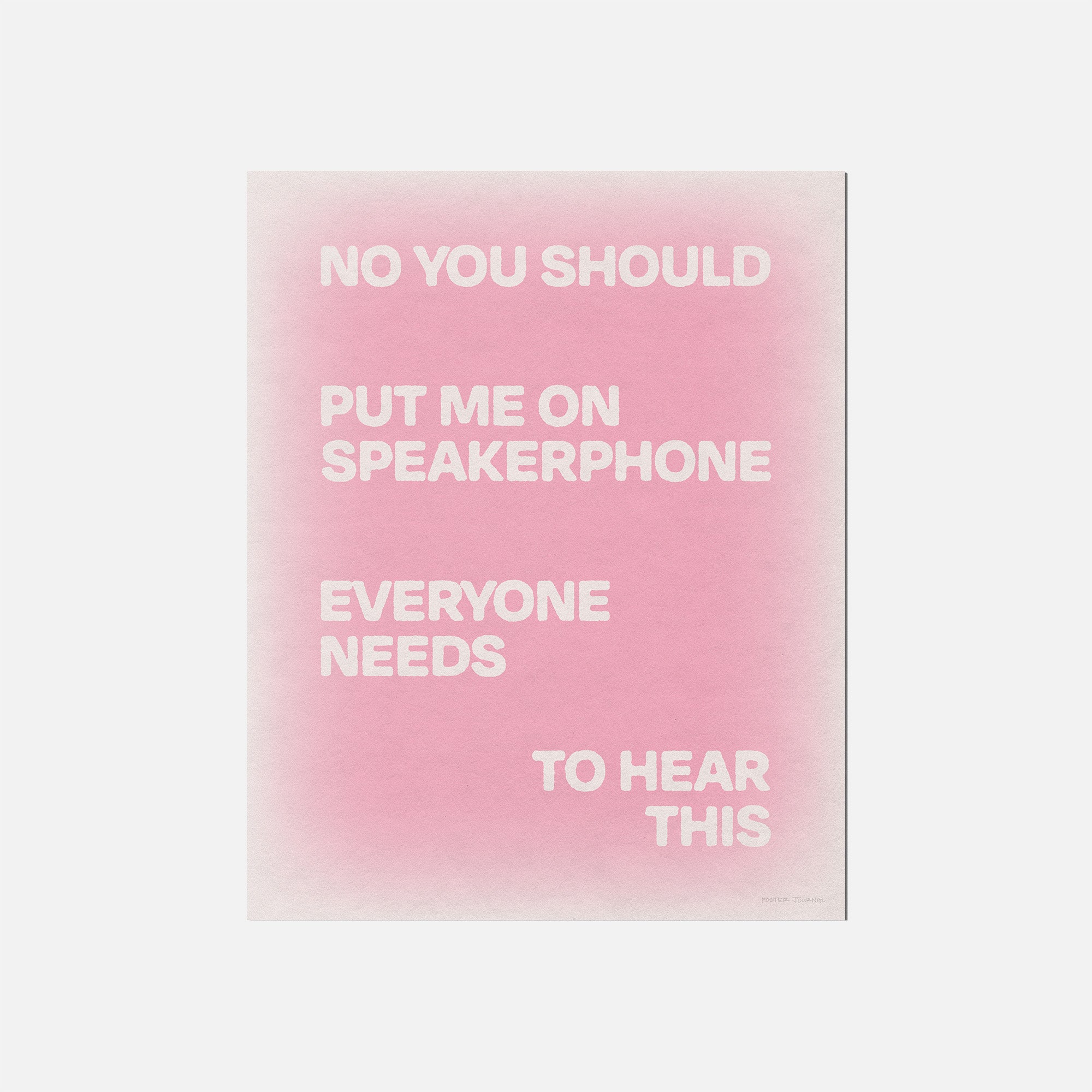 SPEAKERPHONE PRINT