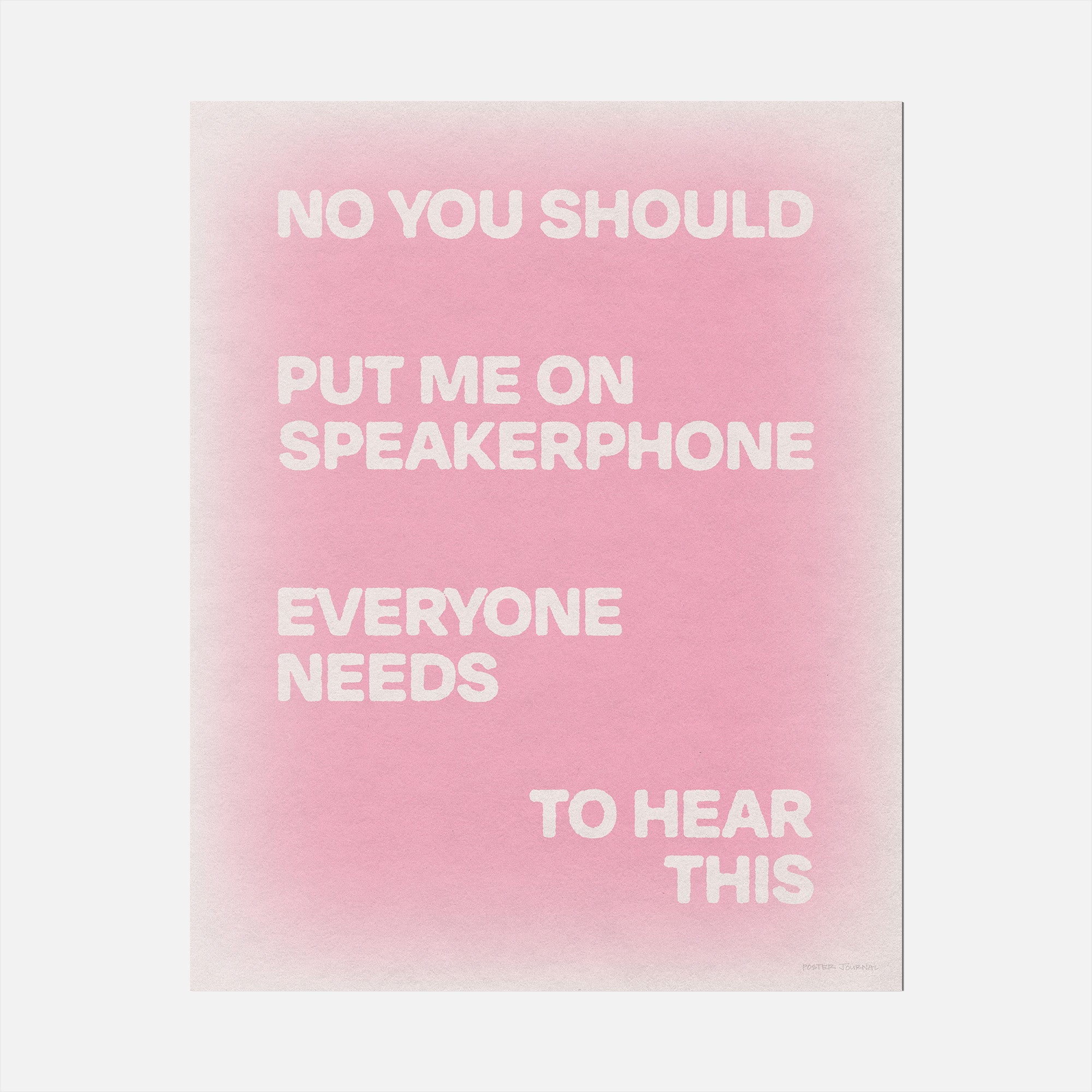 SPEAKERPHONE PRINT