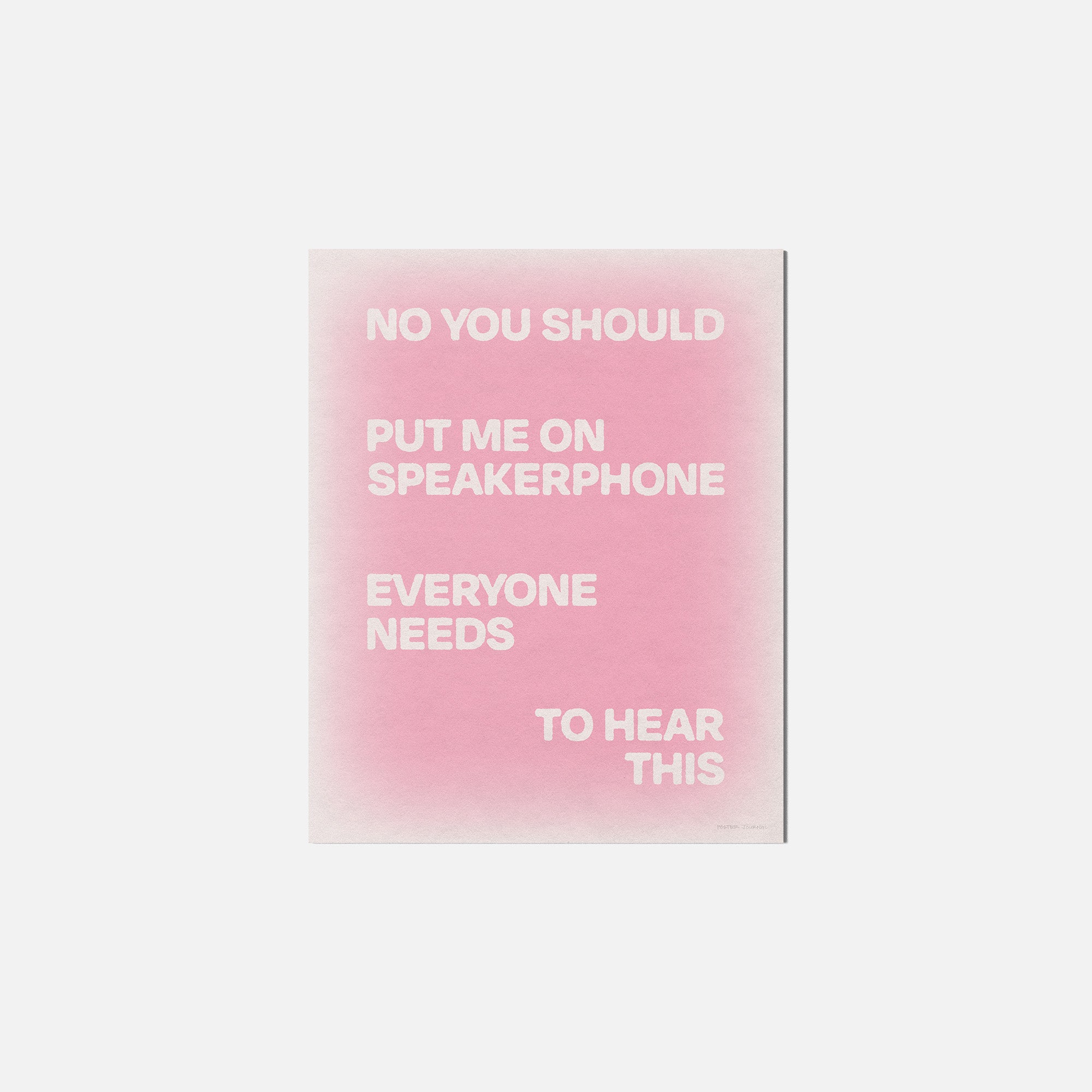 SPEAKERPHONE PRINT