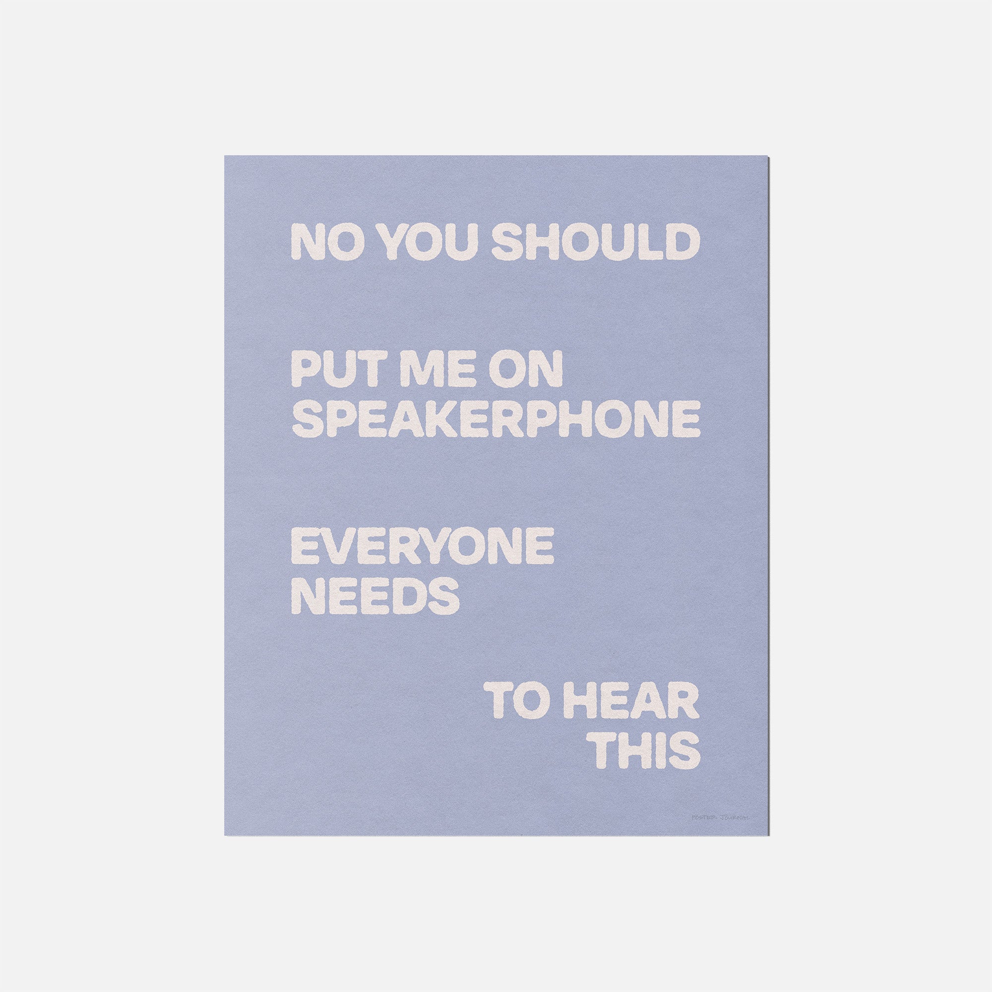 SPEAKERPHONE PRINT