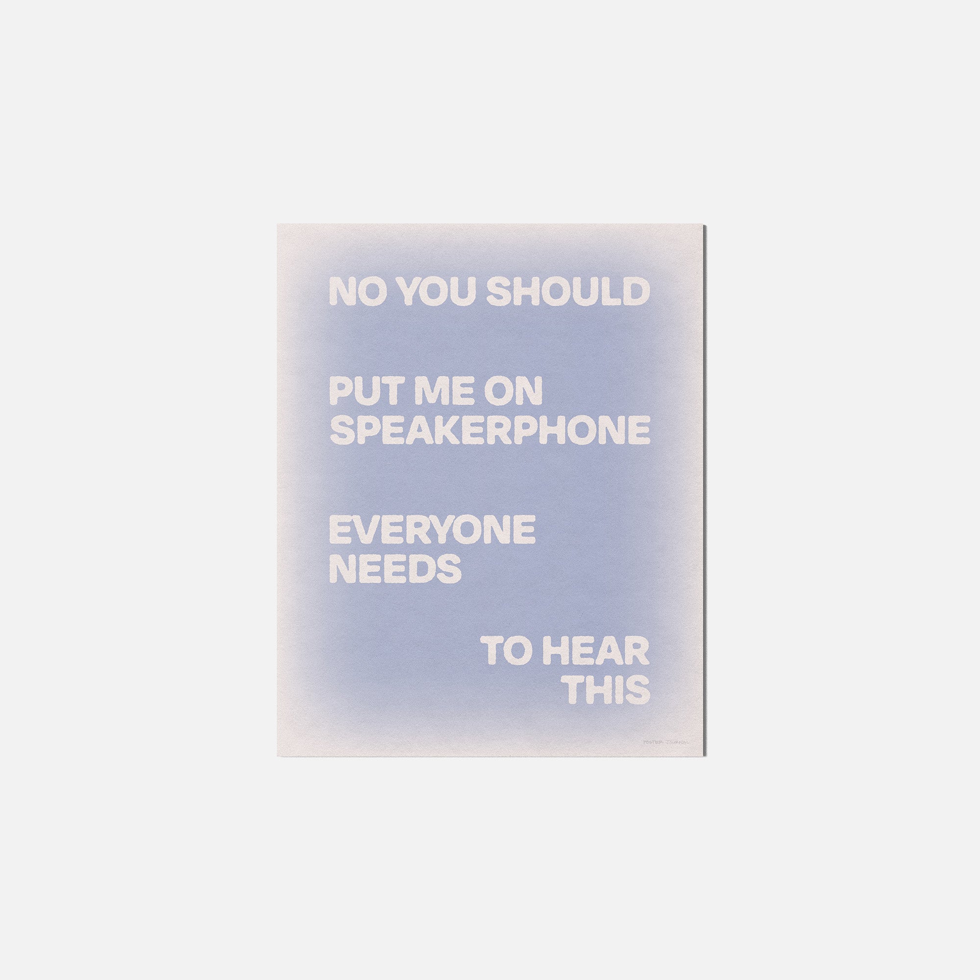 SPEAKERPHONE PRINT