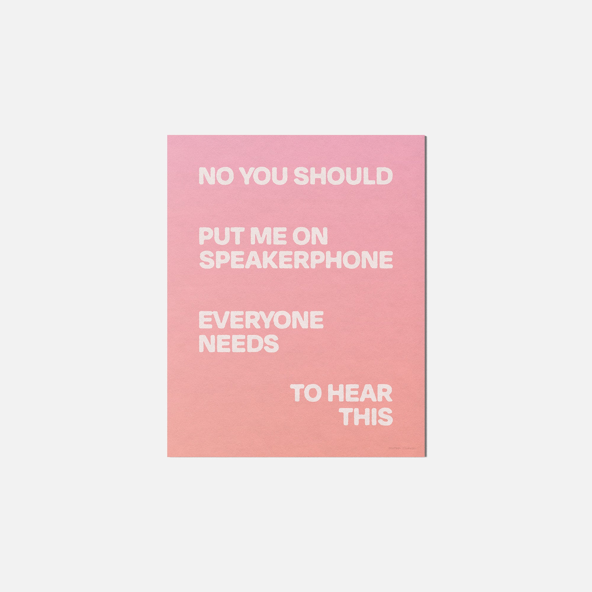 SPEAKERPHONE PRINT
