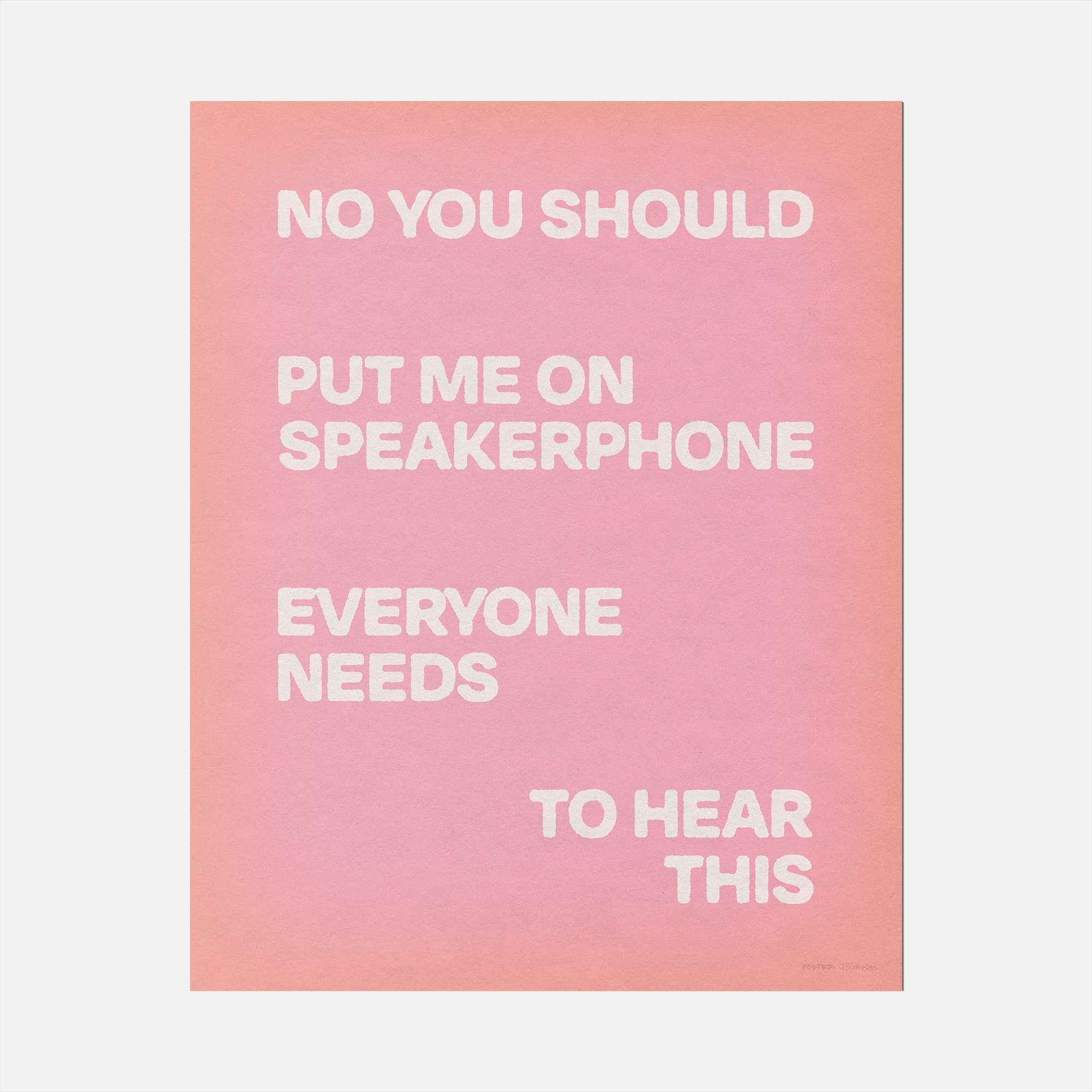 SPEAKERPHONE PRINT