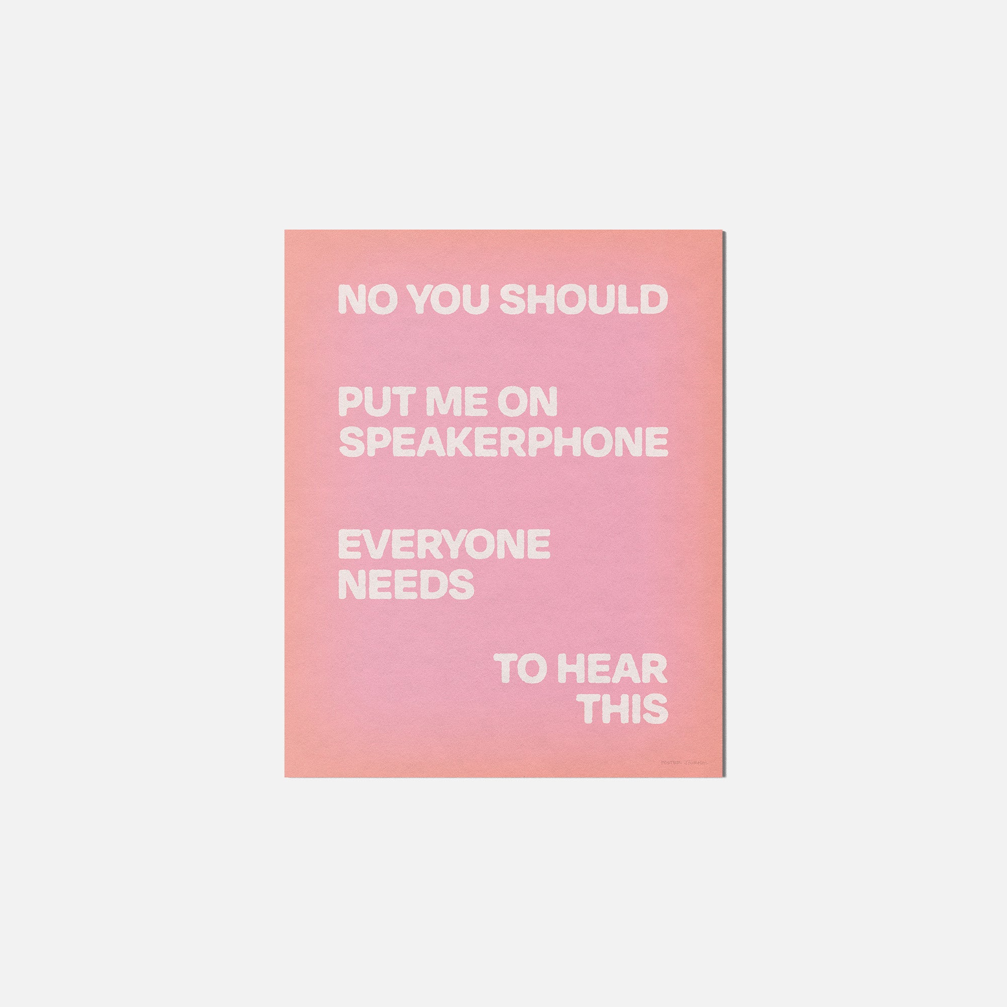 SPEAKERPHONE PRINT