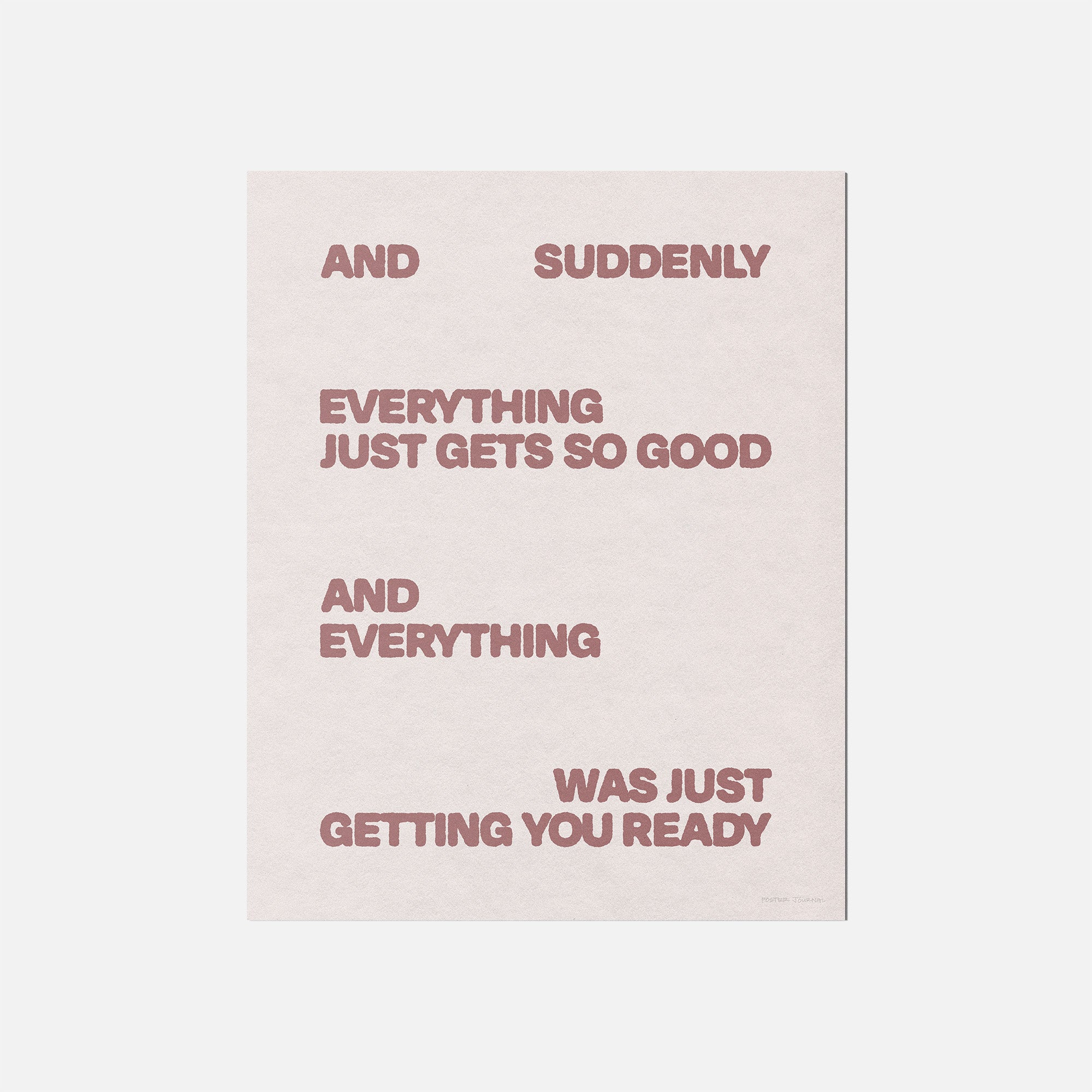 SUDDENLY PRINT