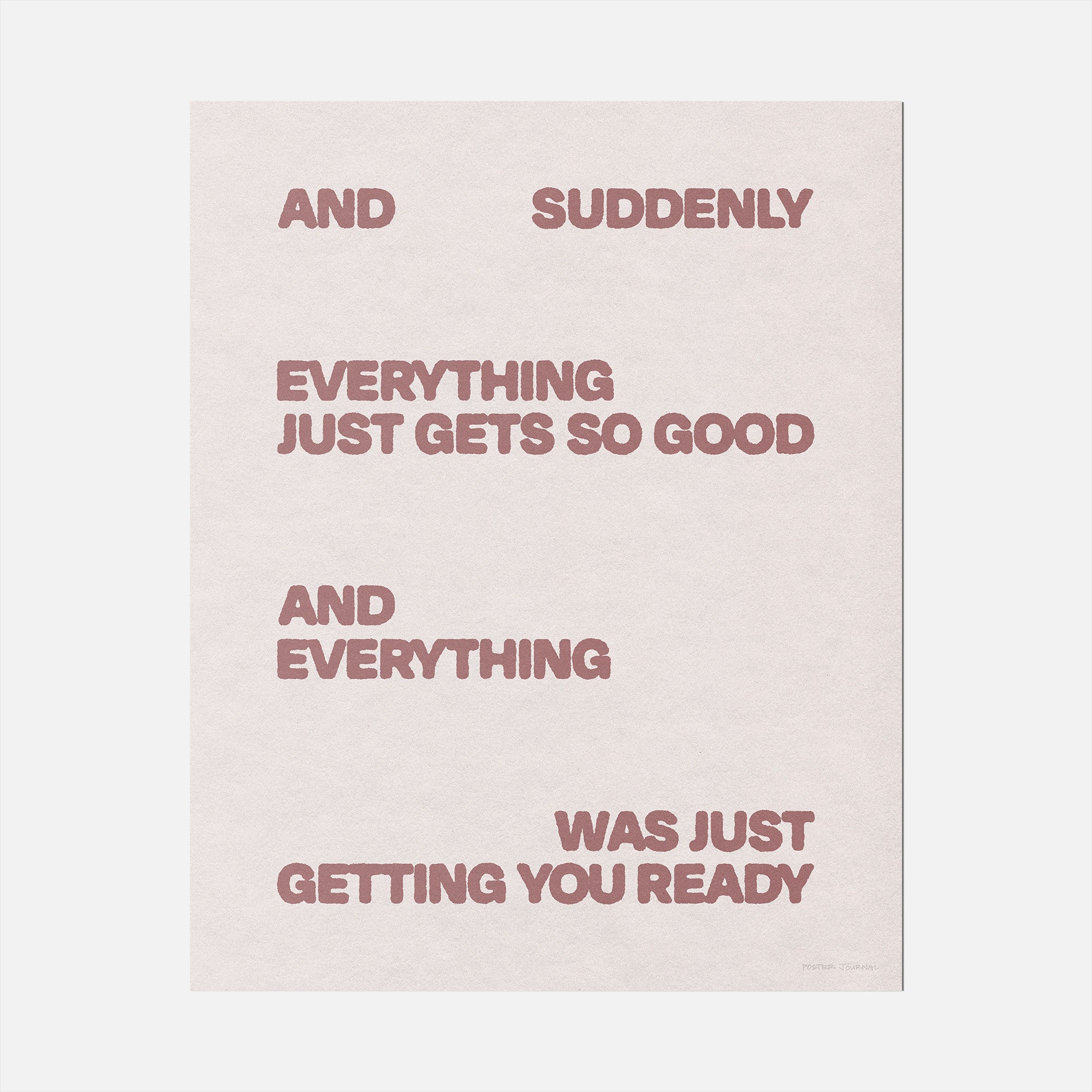 SUDDENLY PRINT