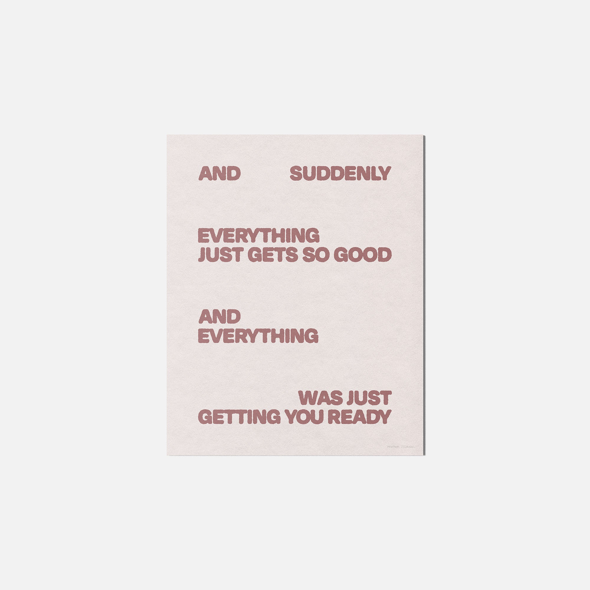 SUDDENLY PRINT
