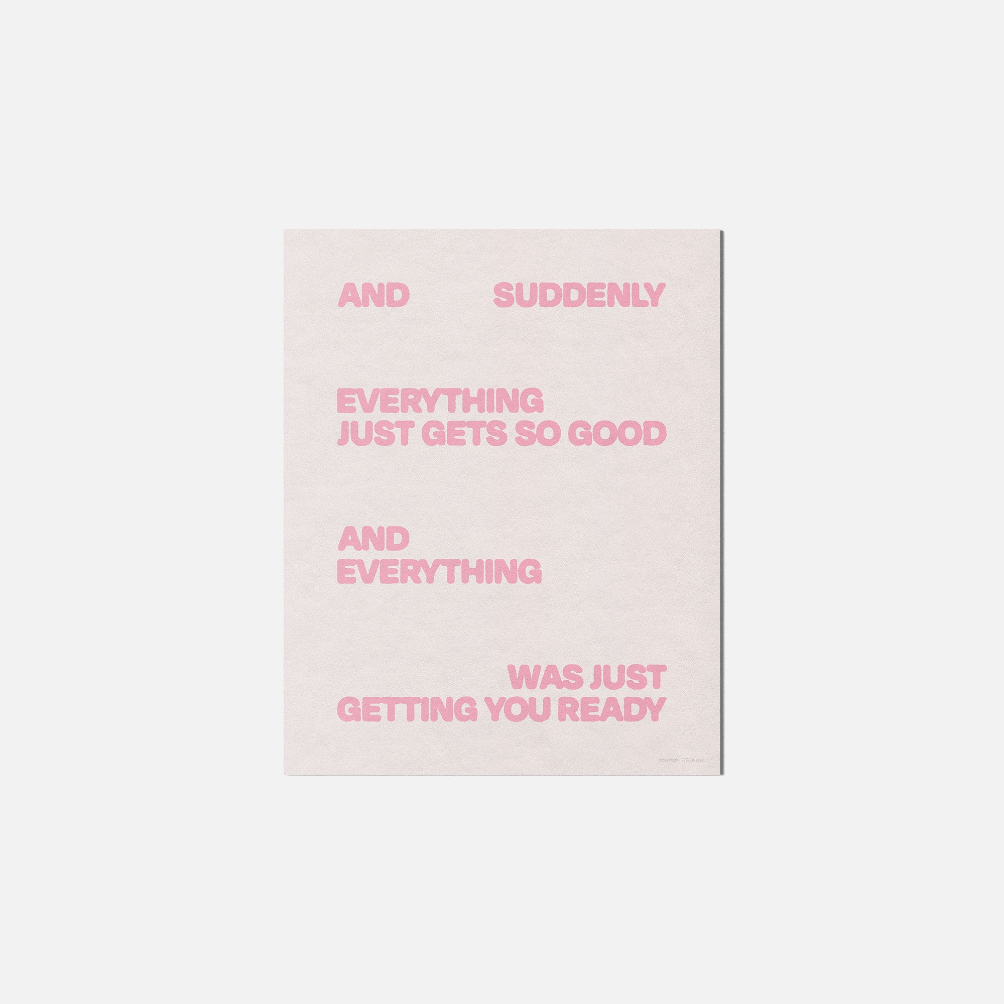 SUDDENLY PRINT