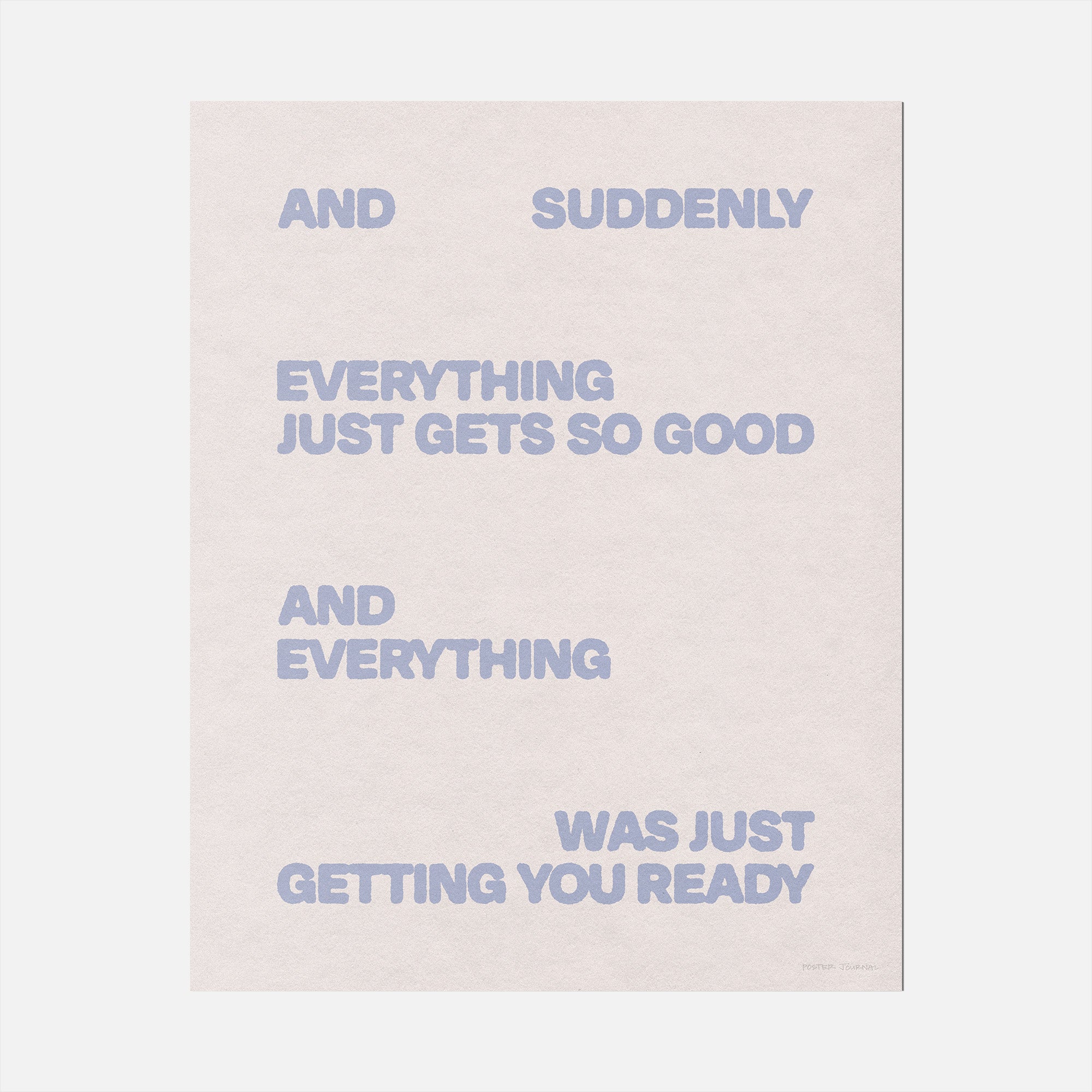 SUDDENLY PRINT
