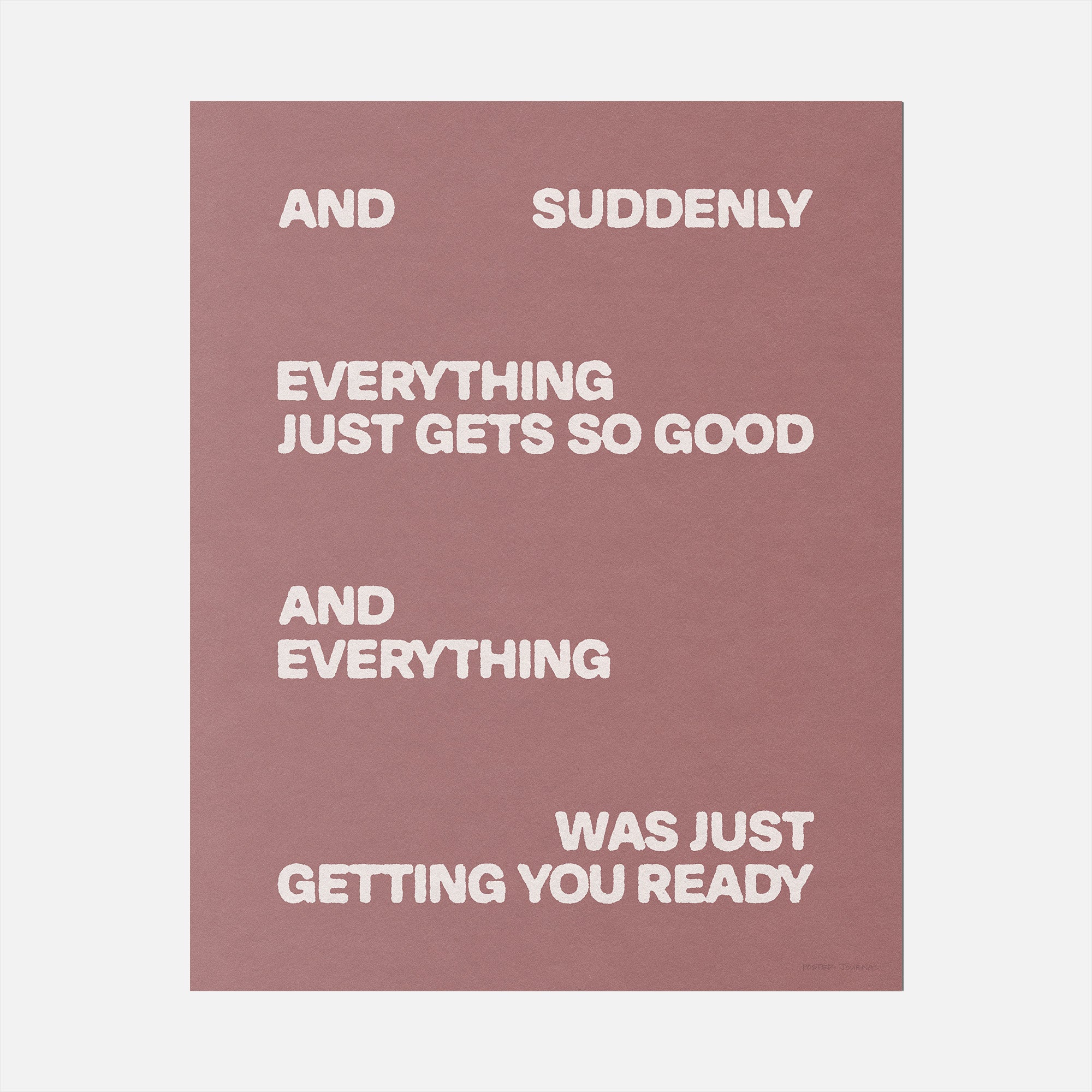 SUDDENLY PRINT