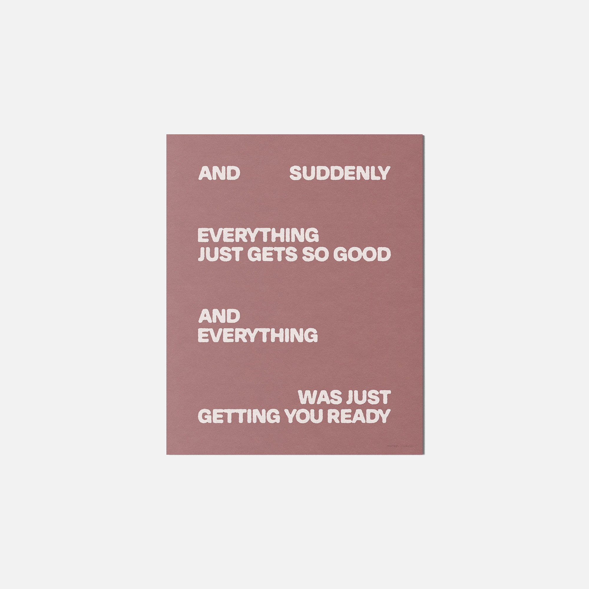 SUDDENLY PRINT