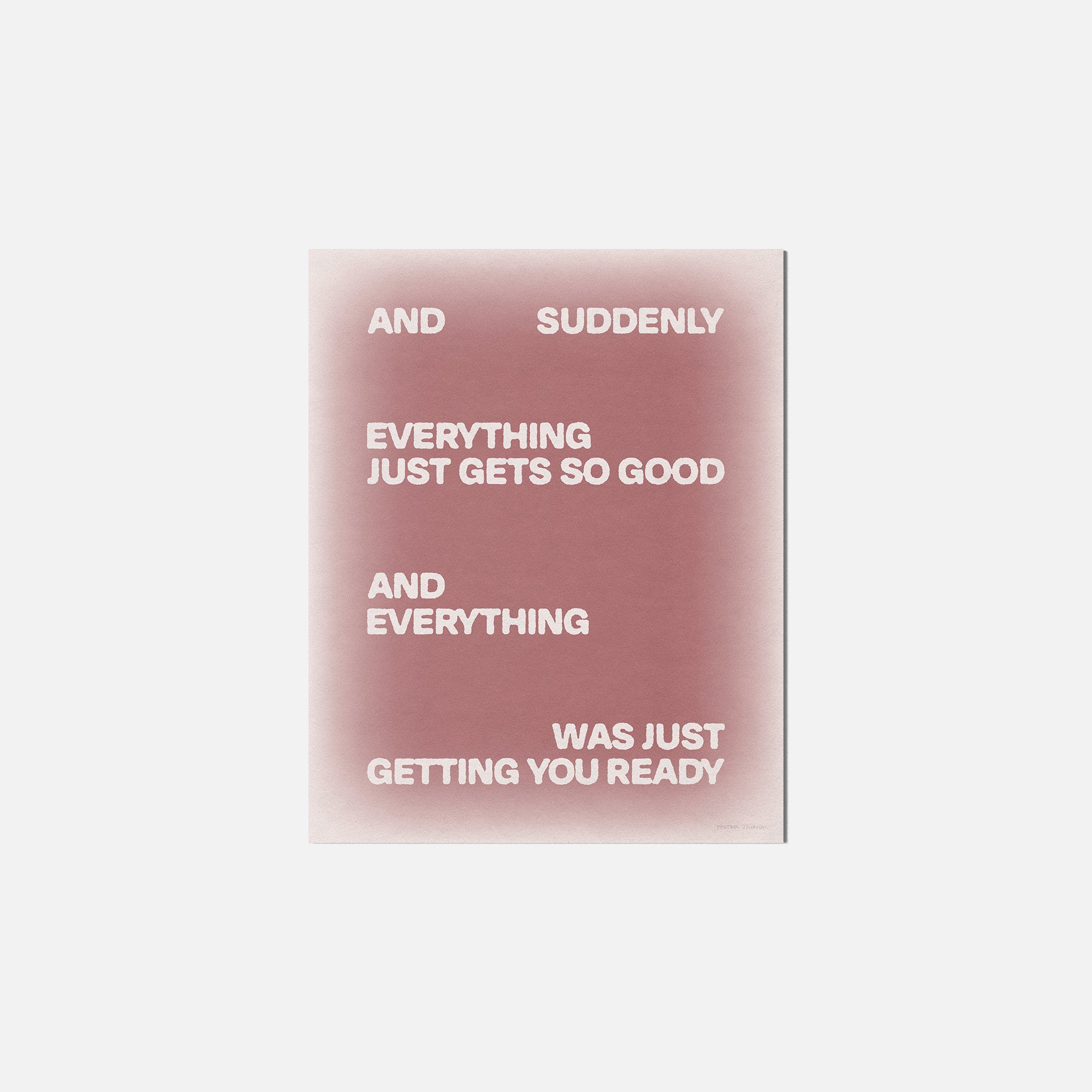 SUDDENLY PRINT