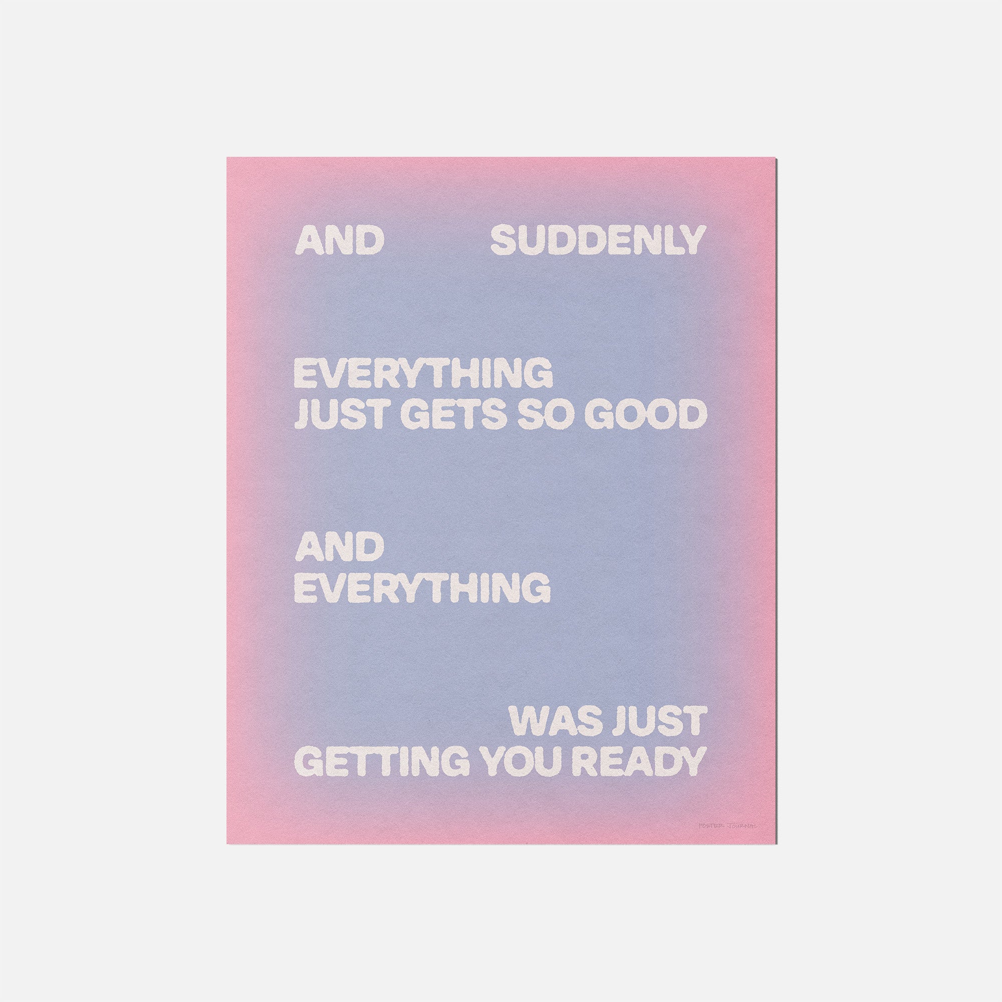 SUDDENLY PRINT