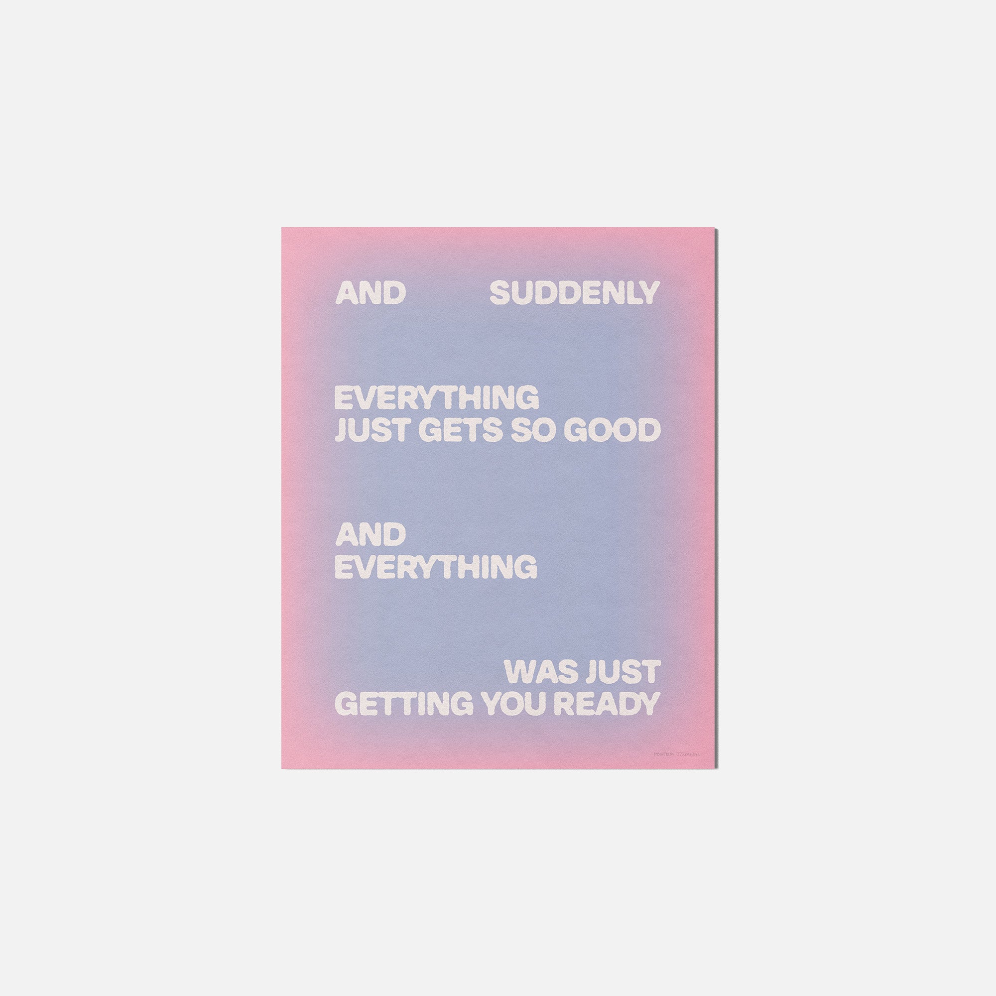 SUDDENLY PRINT