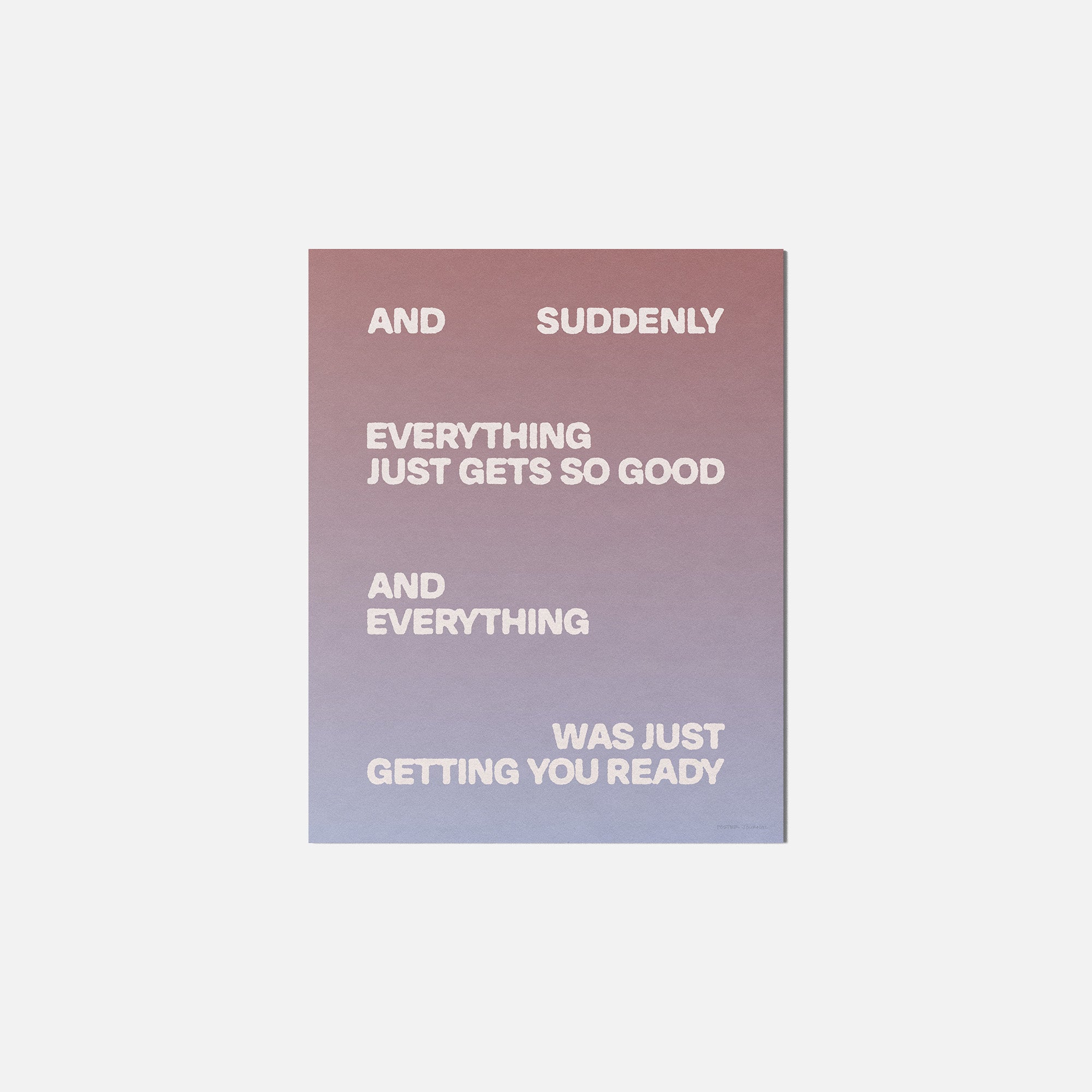 SUDDENLY PRINT