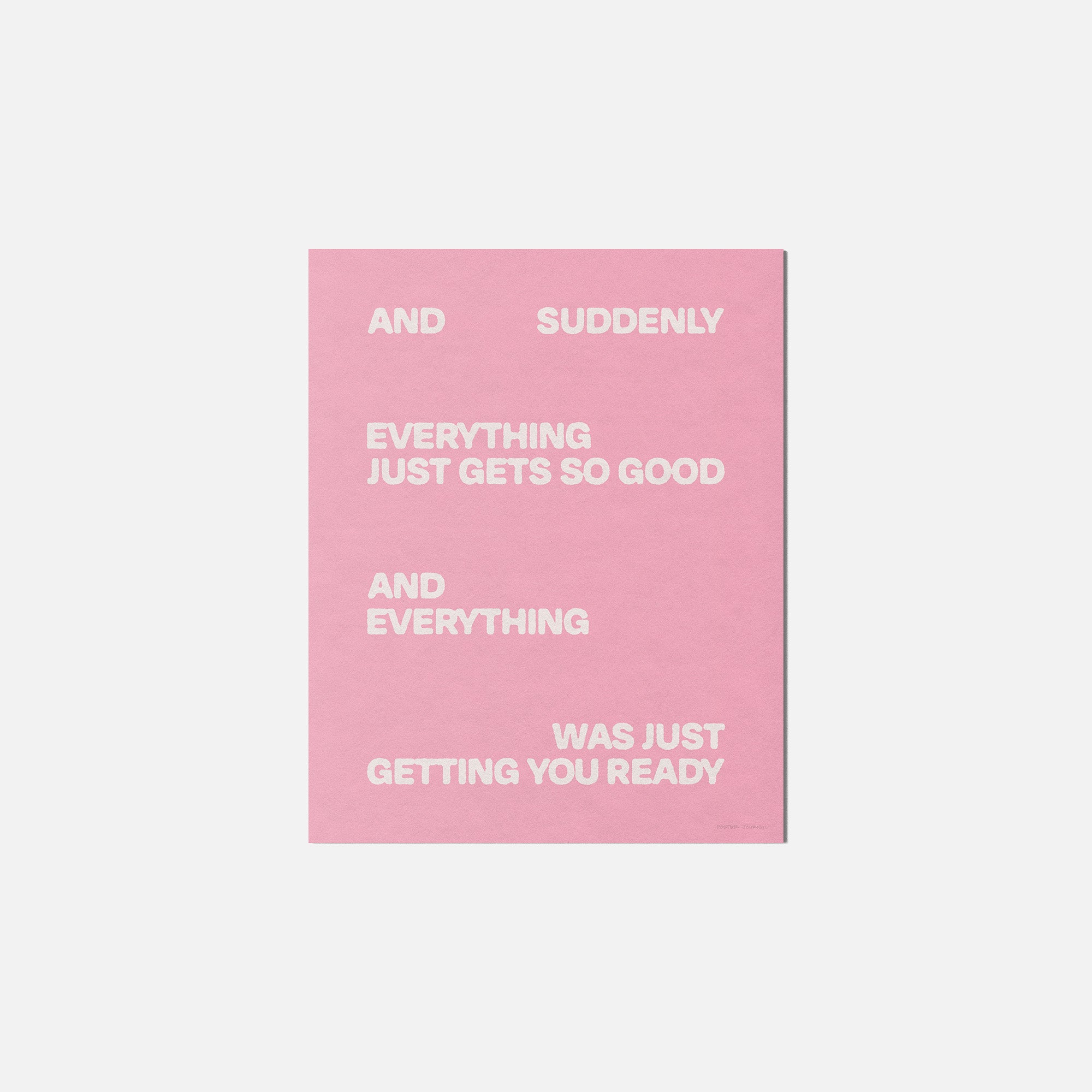 SUDDENLY PRINT