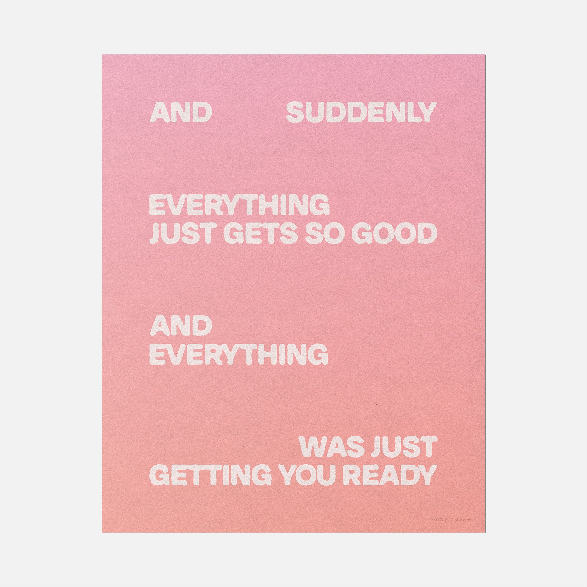 SUDDENLY PRINT