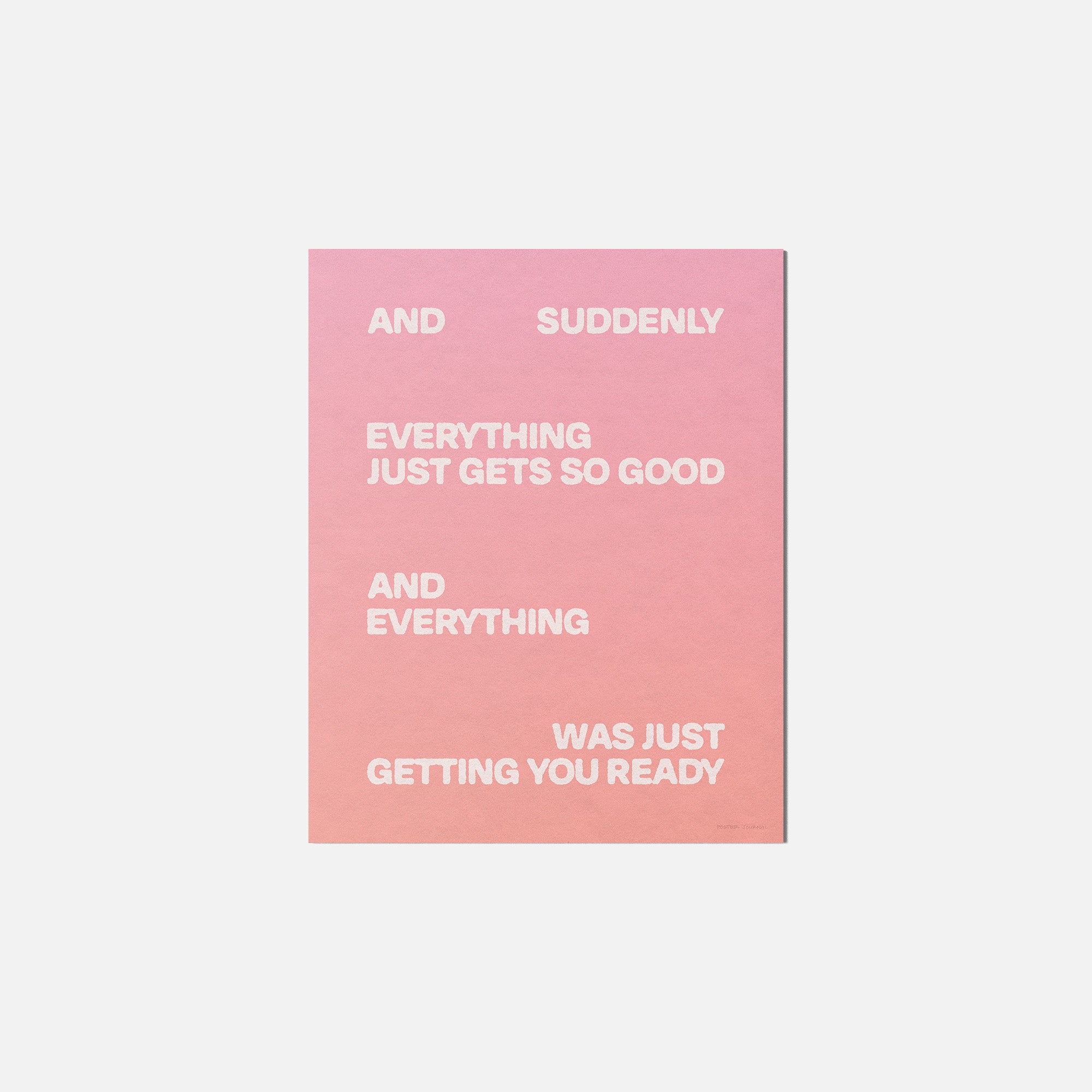 SUDDENLY PRINT
